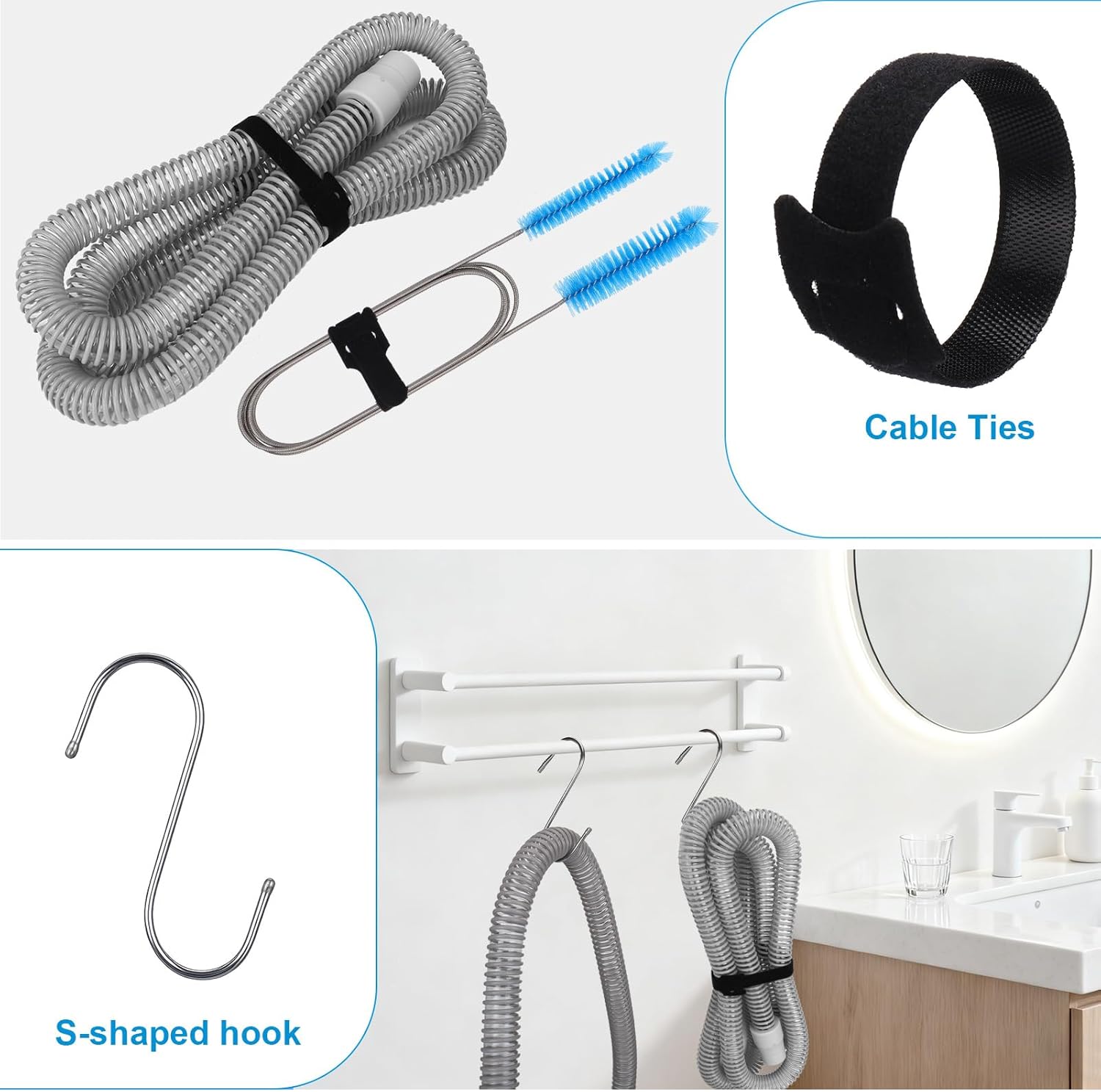 Cleaning Brush Kit for CPAP Mask, Standard 15mm-22mm Hose