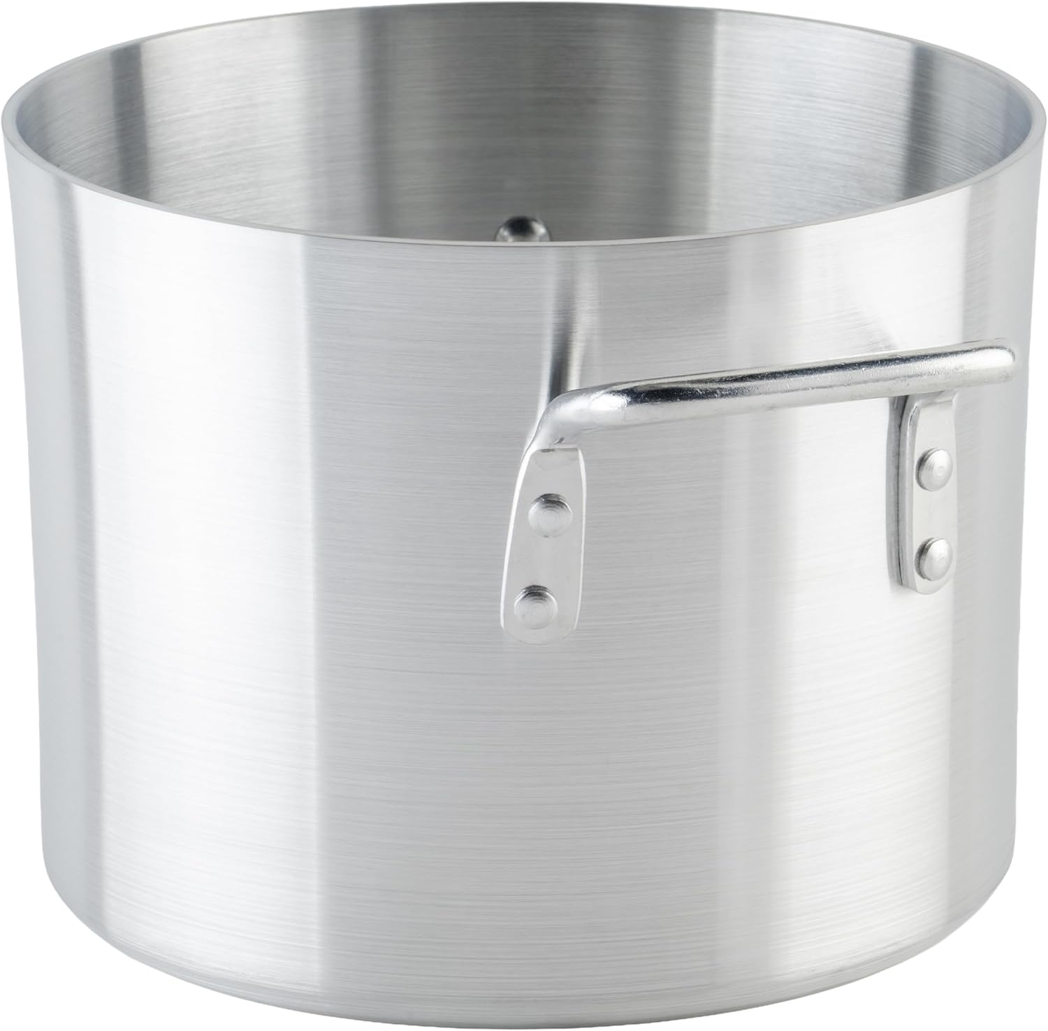 Winco 20 qt Aluminum Heavy-Duty Stock Pot | Thick walls, Riveted handles, Wide base, Great for Stocks, Soups, Pasta and Batch Cooking