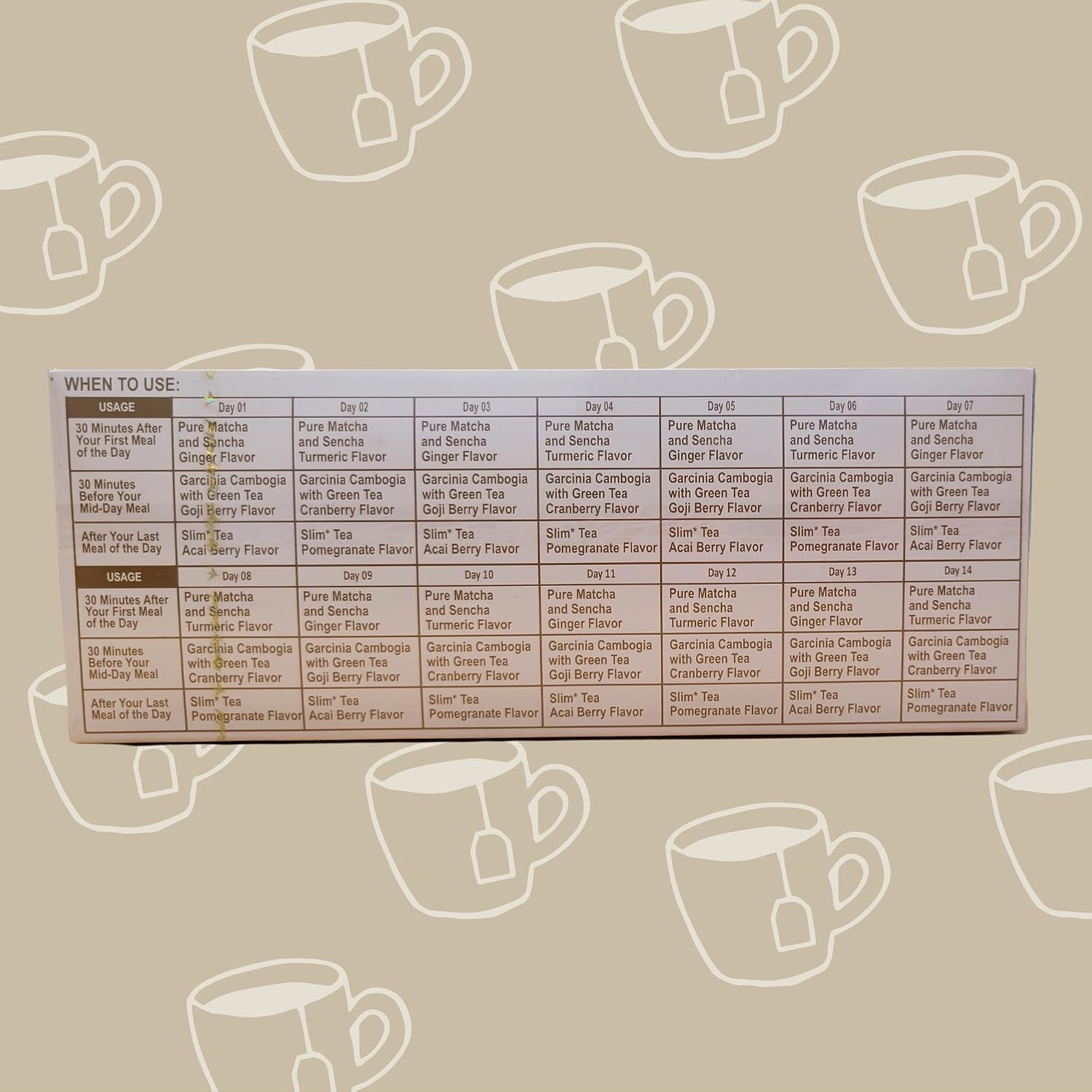 Hyleys 14 Day Weight Loss Tea, Garcinia & Matcha Green Tea, 42 Tea Bags
