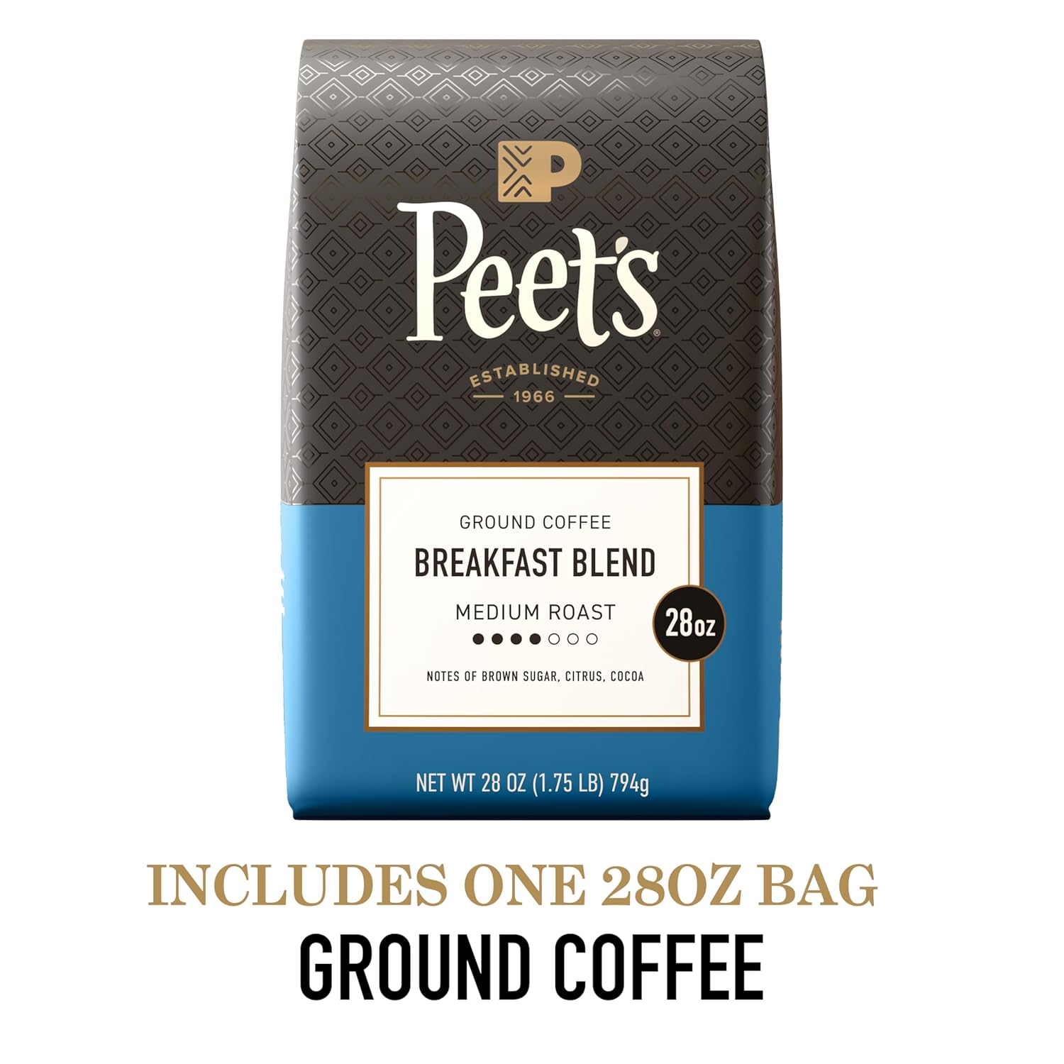 Peet's Coffee Ground Coffee Medium Roast, Big Bang, 18 Ounces