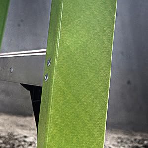 The King Kombo is made of hi-viz green fiberglass.