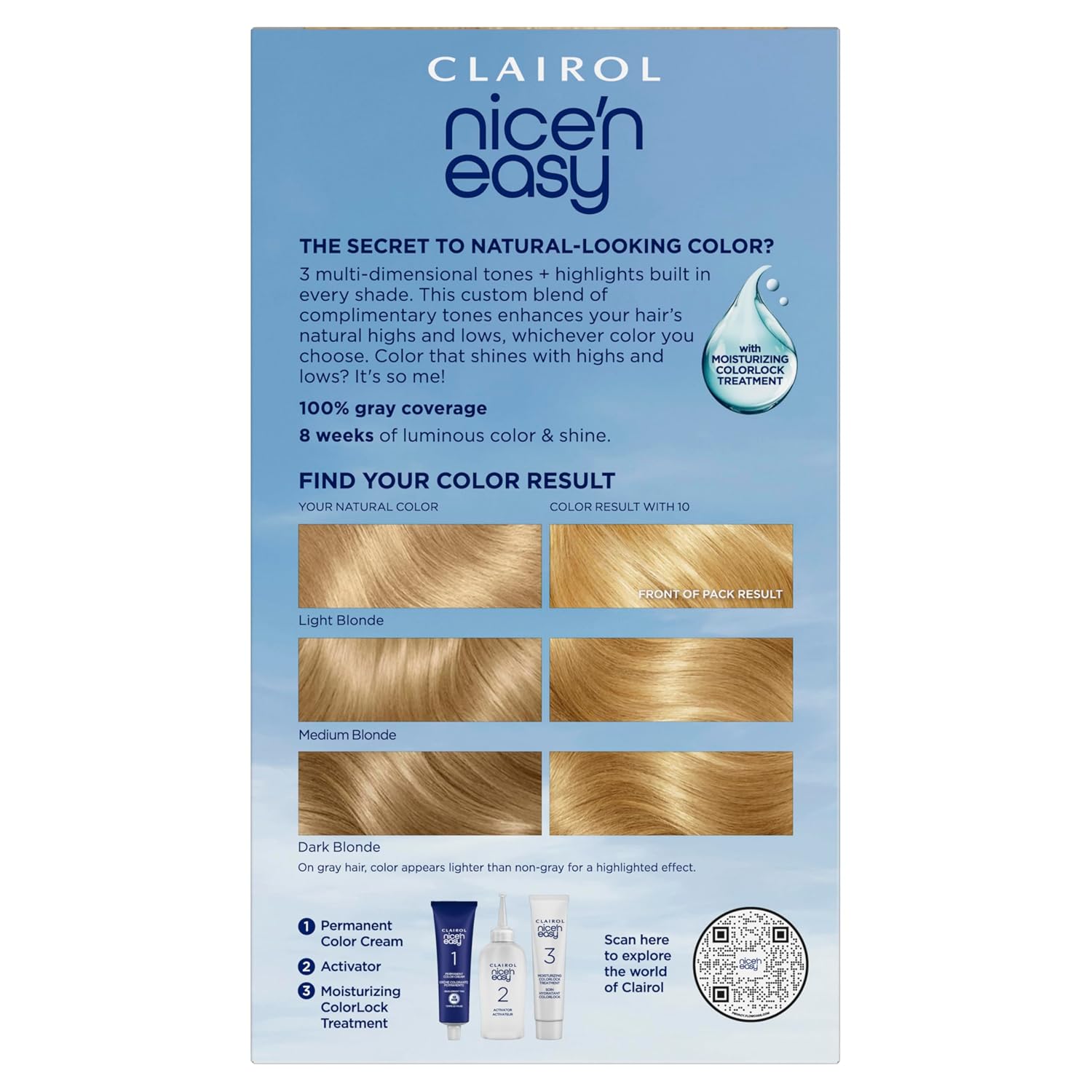 Clairol Nice'n Easy Permanent Hair Dye, 6A Light Ash Brown | Pack of 3