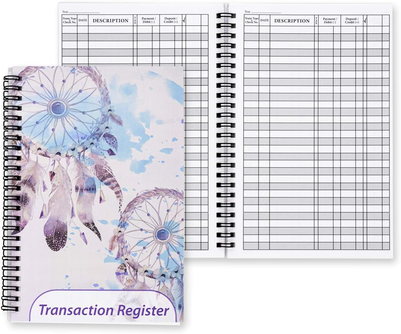 Top Spiral Bound Dream Catcher Checkbook/Transaction Register