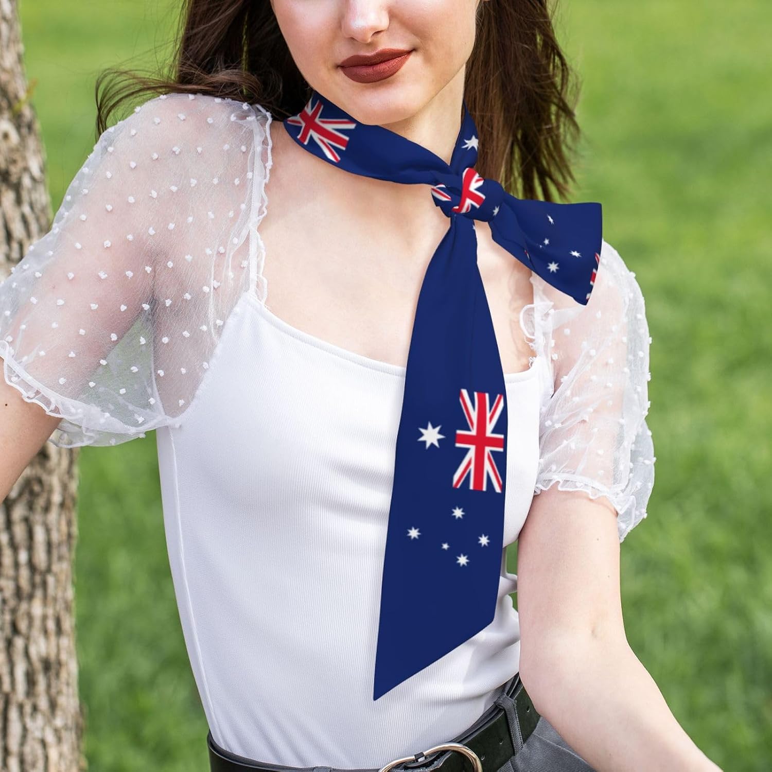 Country Flag Scarf For Women, Multi‑purpose Ribbon, Fashion Neck Hair Handbag Accessory, Versatile Bandana Headband