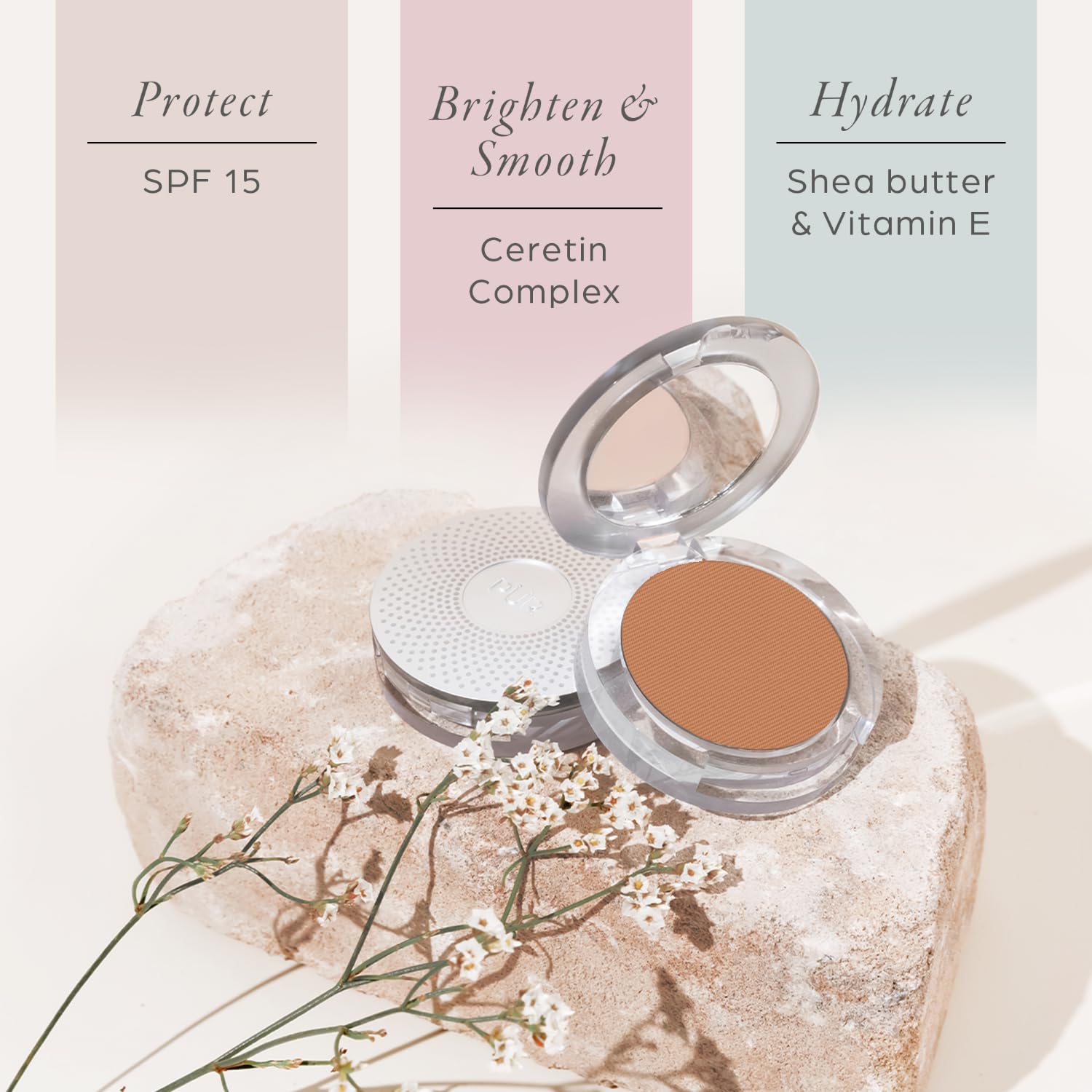 PÜR 4-in-1 Pressed Mineral Makeup Powder Foundation with SPF 15 | Buildable Foundation Coverage - Smooth, Even-Looking Complexion Makeup Delivers Custom Coverage and Comfortable Everyday Wear