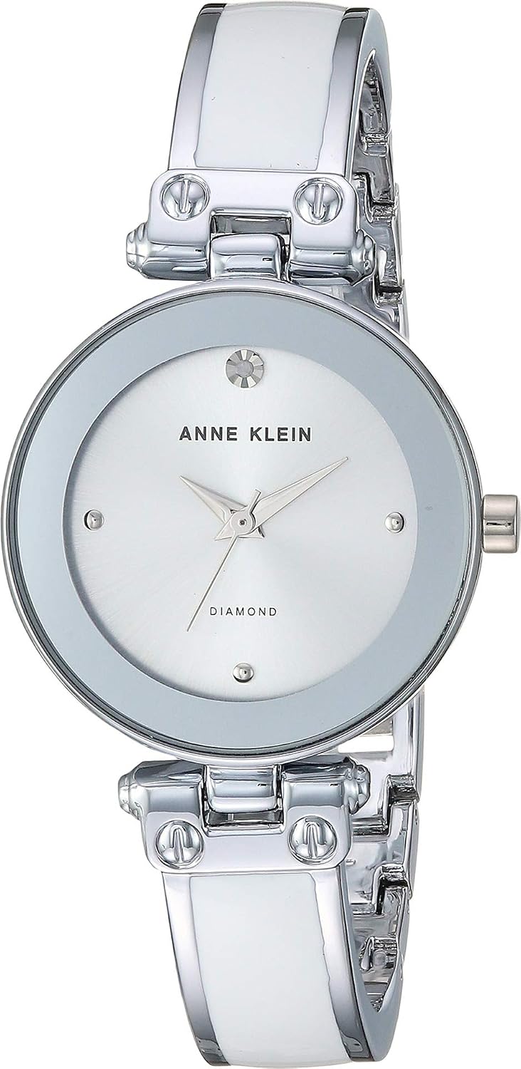 Anne Klein Women's Genuine Diamond Dial Bangle Watch