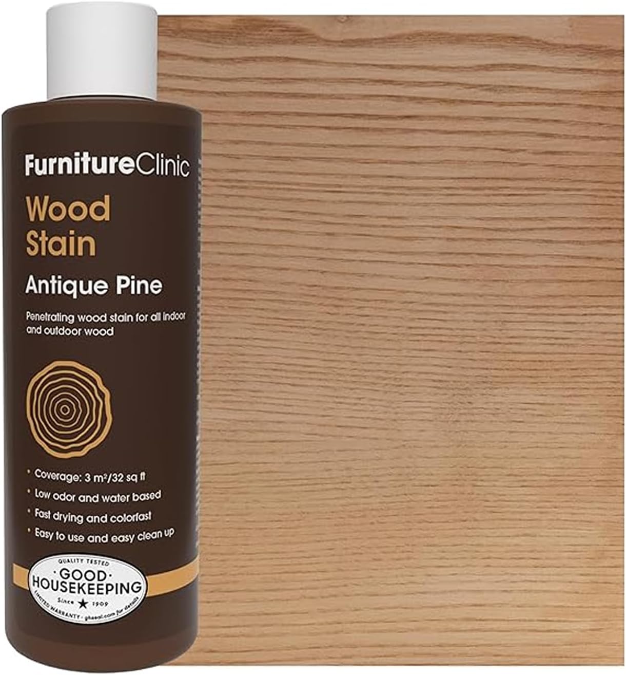 Furniture Clinic Wood Stain | Dark Oak | Water Based | Fast Drying, Low Odor