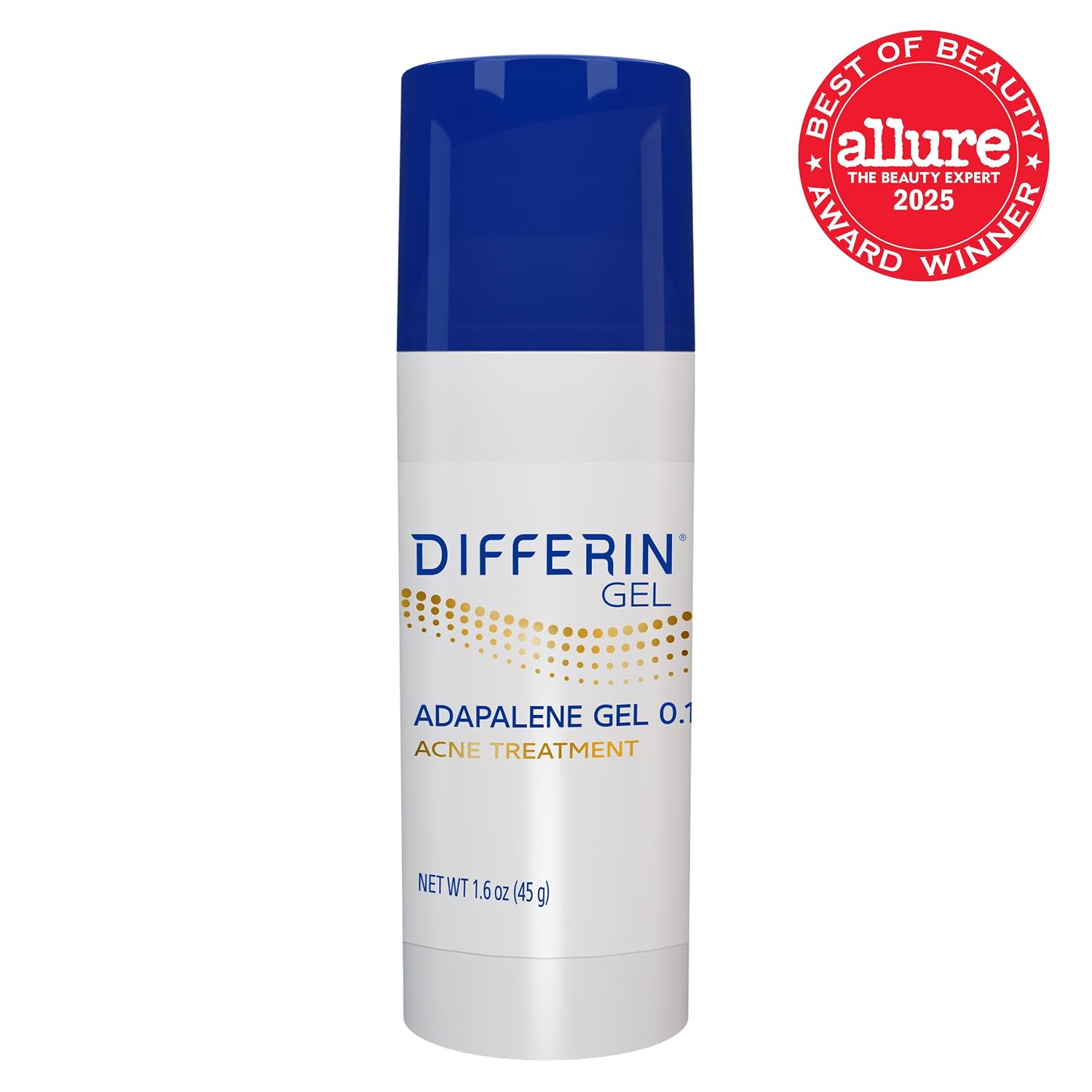 Differin Acne Retinoid Treatment Gel, 0.1% Adapalene, 45g Tube, 2ct