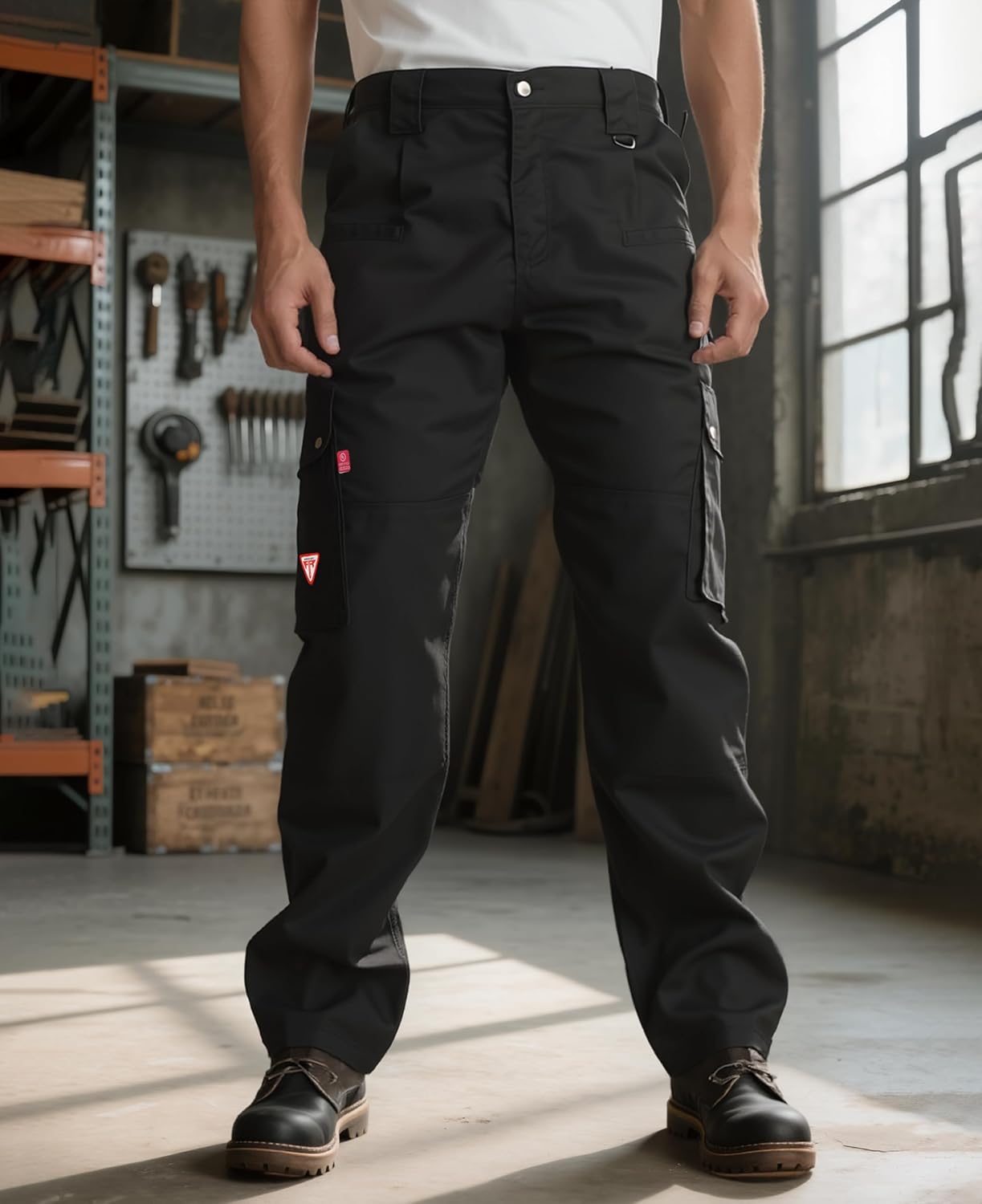 TICOMELA FR Pants for Men 7.5oz Lightweight (9 Pockets) Multi-Pocket 100% C