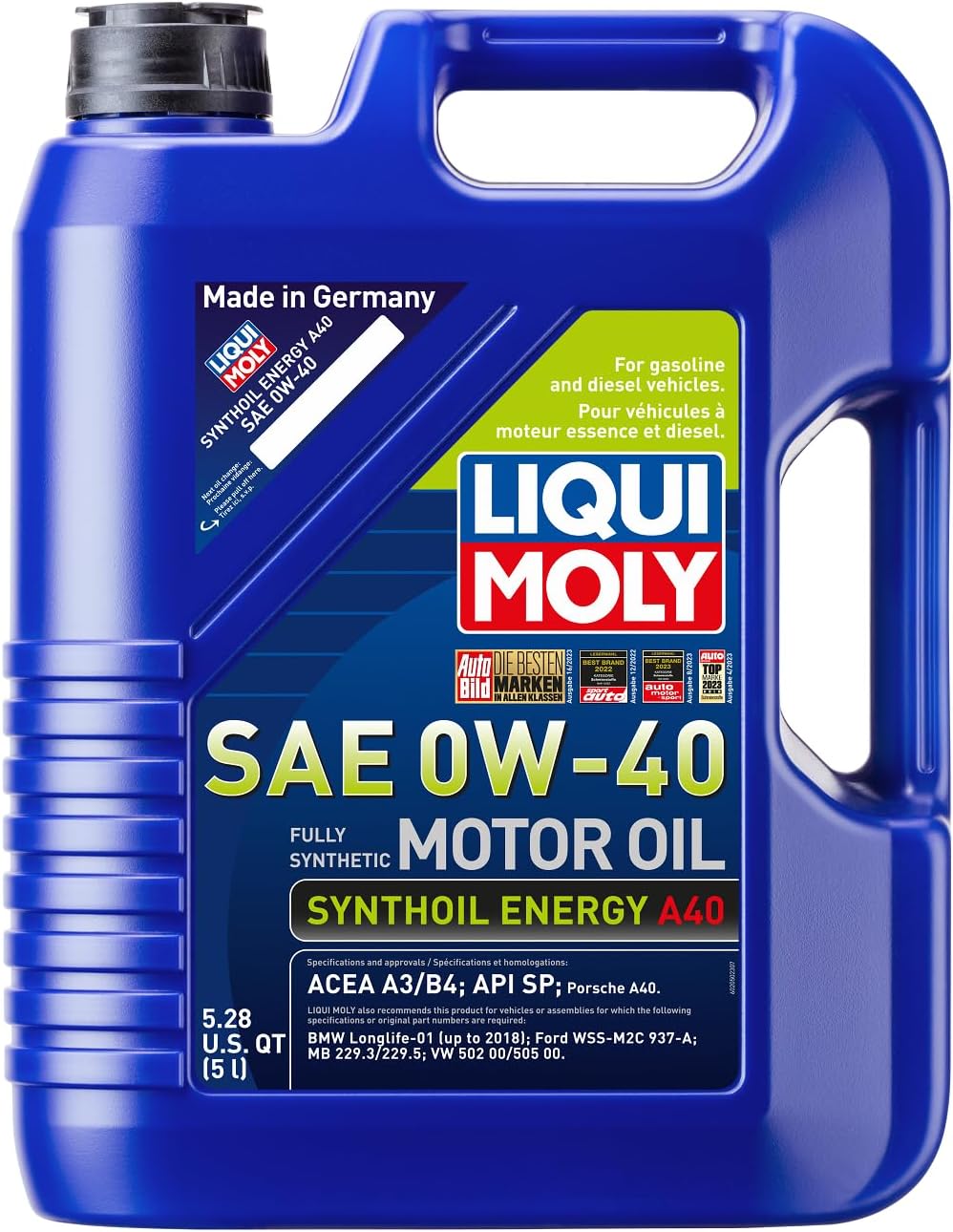 LIQUI MOLY Synthoil Energy A40 SAE 0W-40 | 1 L | Fully synthetic engine oil | SKU: 2049