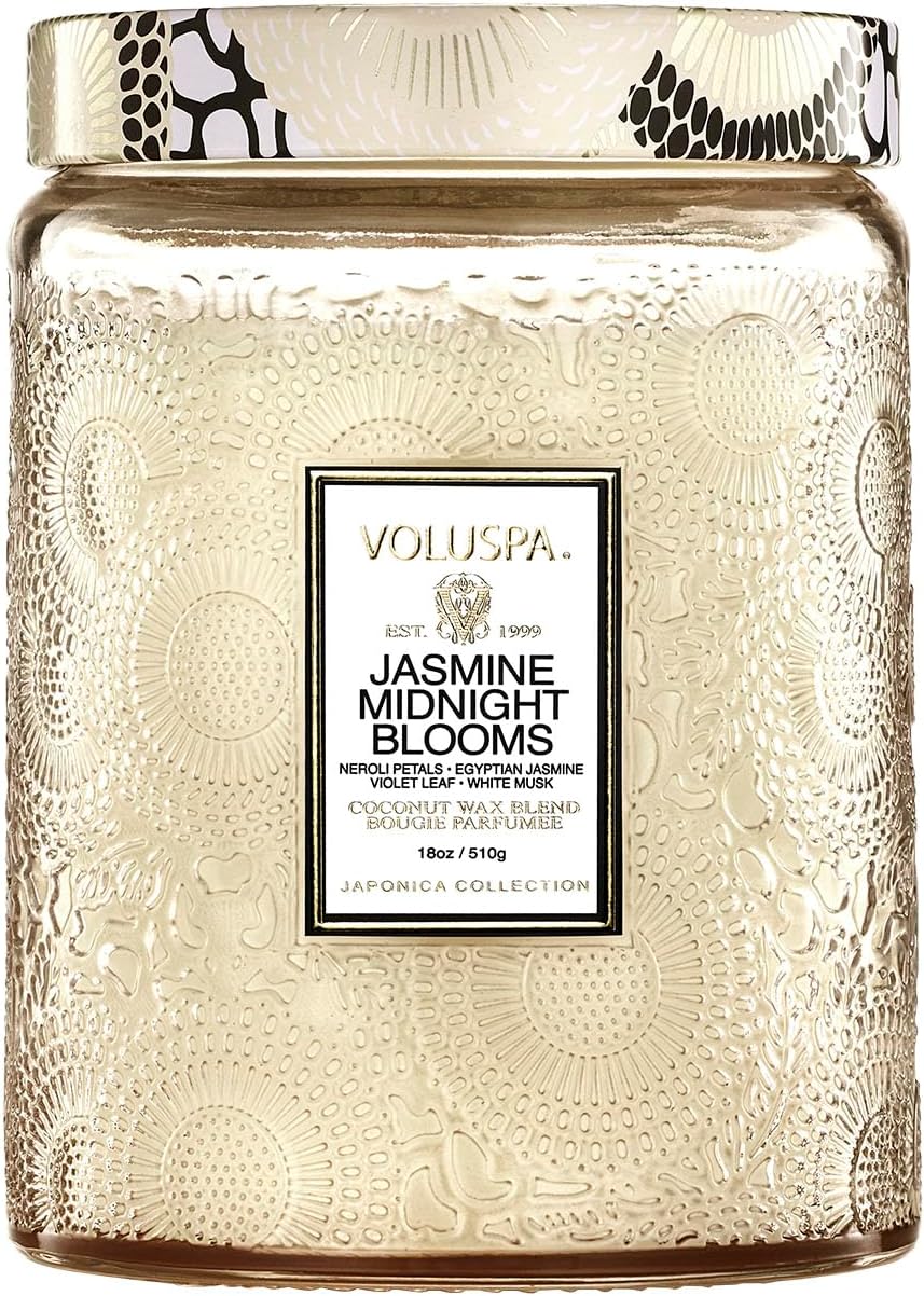 Voluspa French Cade Lavender Large Scented Candle Jar 18 Oz, 100 Hr Burn | Coconut Wax Blend in Decorative Glass, Clean Even Burn, USA Handcrafted Gift for Hosts, Fragrance Lovers & Relaxed Rooms