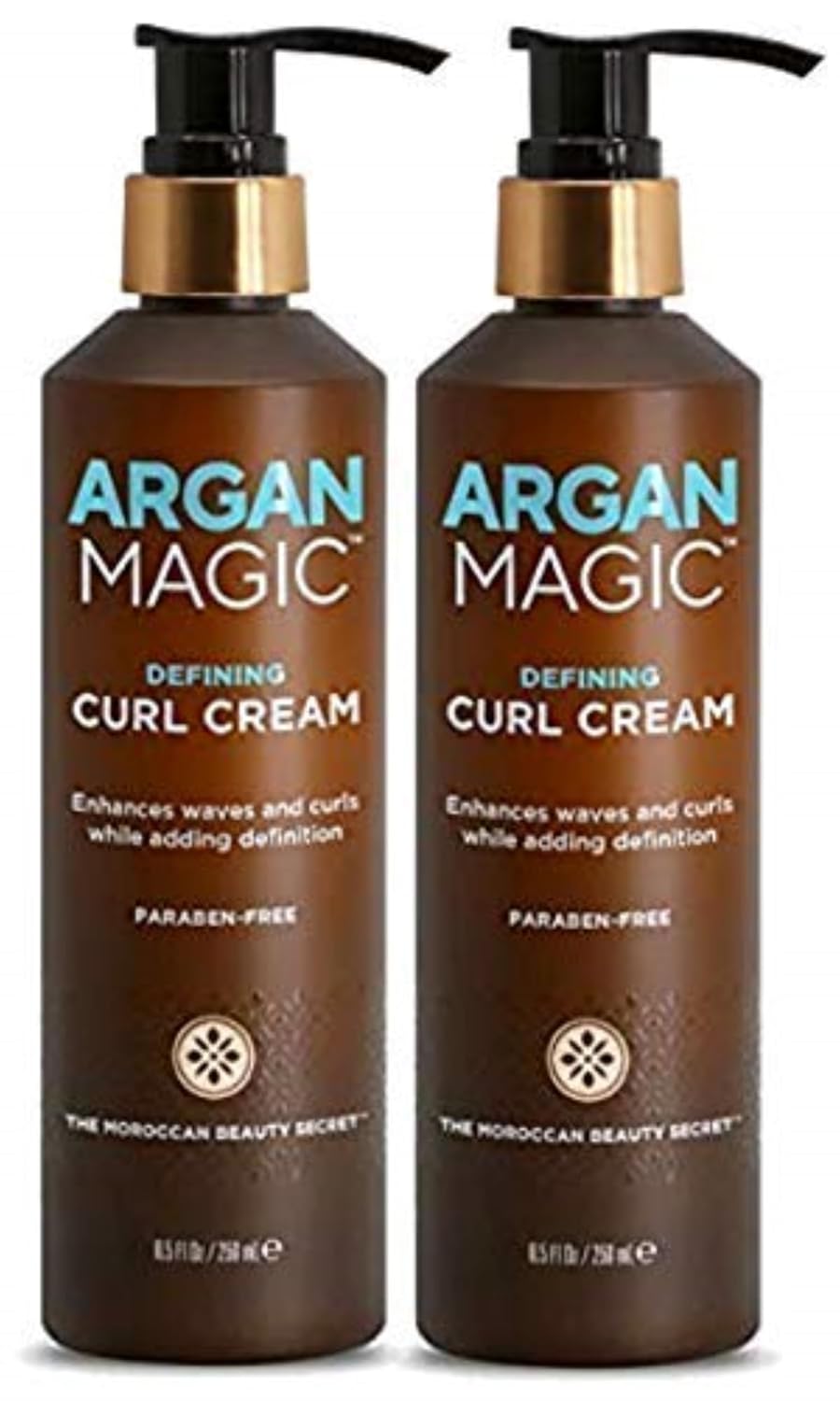 ARGAN MAGIC Defining Curl Cream - Enhances Waves and Curls While Adding Definition | Conditions, Detangles, and Reduces Frizz | Paraben Free (8.5 Ounce / 250 Milliliter)