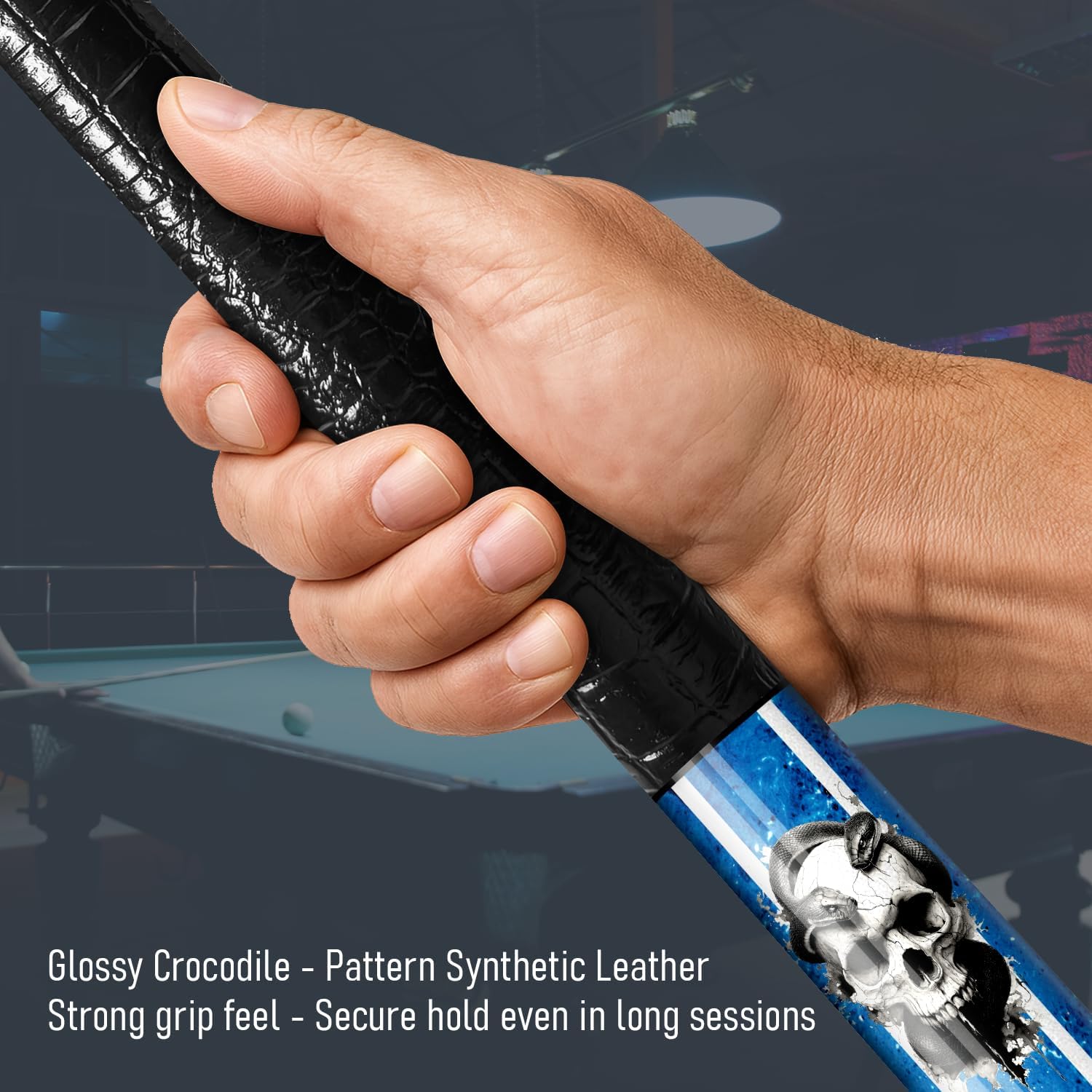 CUEBOTS Glass Fiber Cue, Glass Fiber House Cue Stick, Club Cue, Cue for Beginners, Durable Uni-QR, 3/8-10, 5/16-18 Joint, Long Lasting Glassfiber Shaft, 7-Layer Microfiber Tip