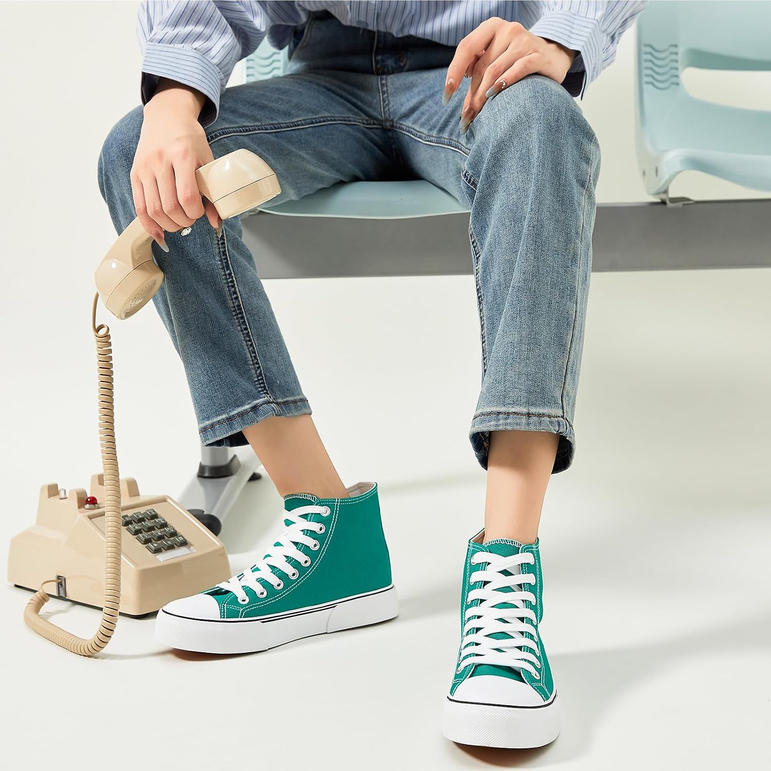 hash bubbie High Top Canvas Sneakers Fashion Walking Shoes