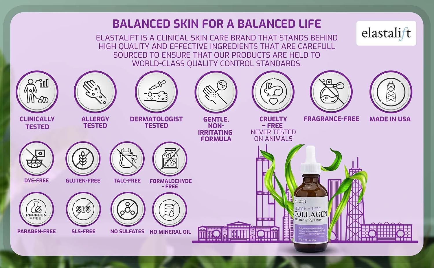 Elastalift Collagen Cream Skin Care Face Lotion & Body Lotion | Fragrance Free Skin Tightening Cream Collagen Firming Lotion Body Moisturizer For