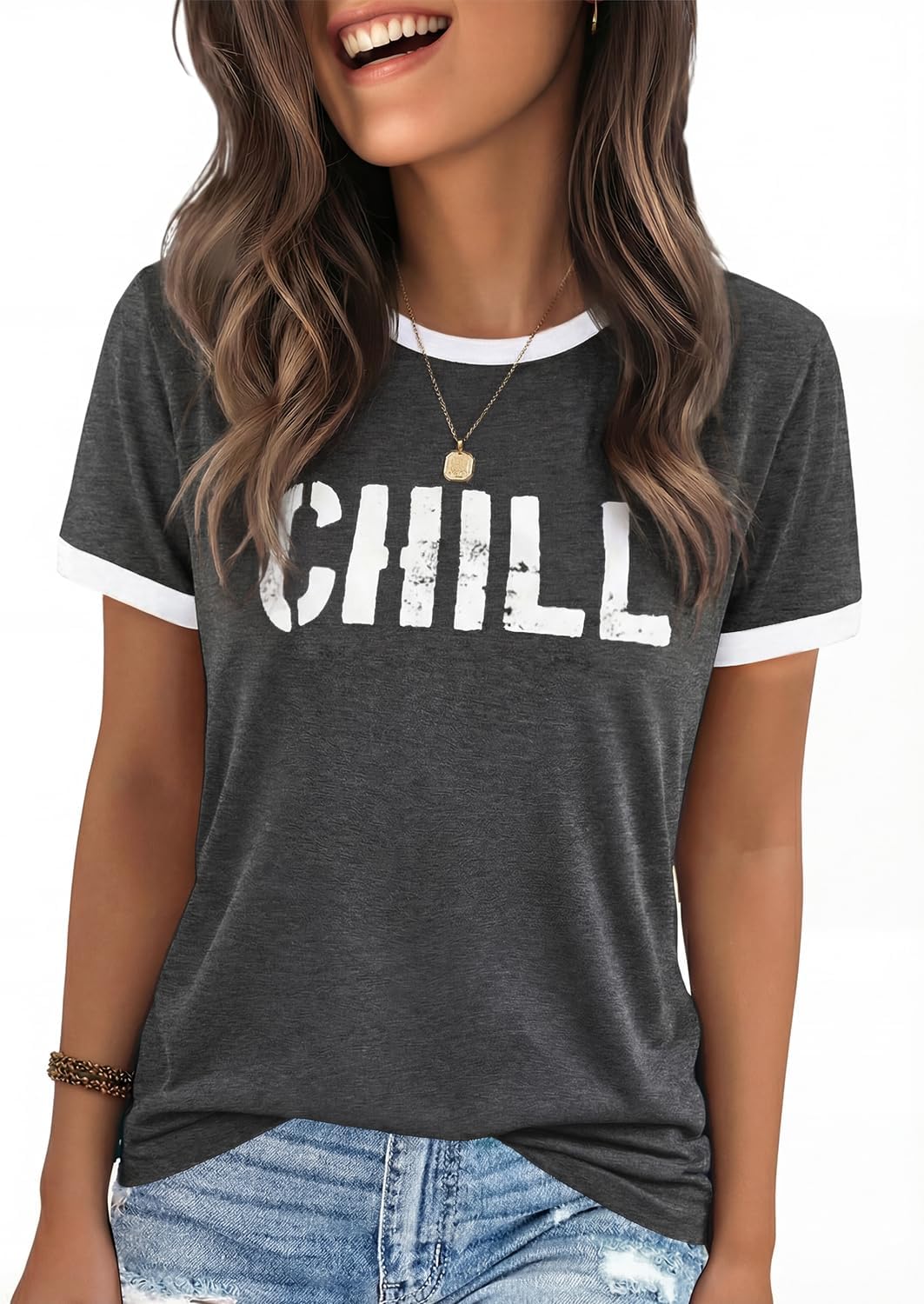 YEXIPO Graphic Tees for Women Short Sleeve Summer Tops Casual Cute T Shirts