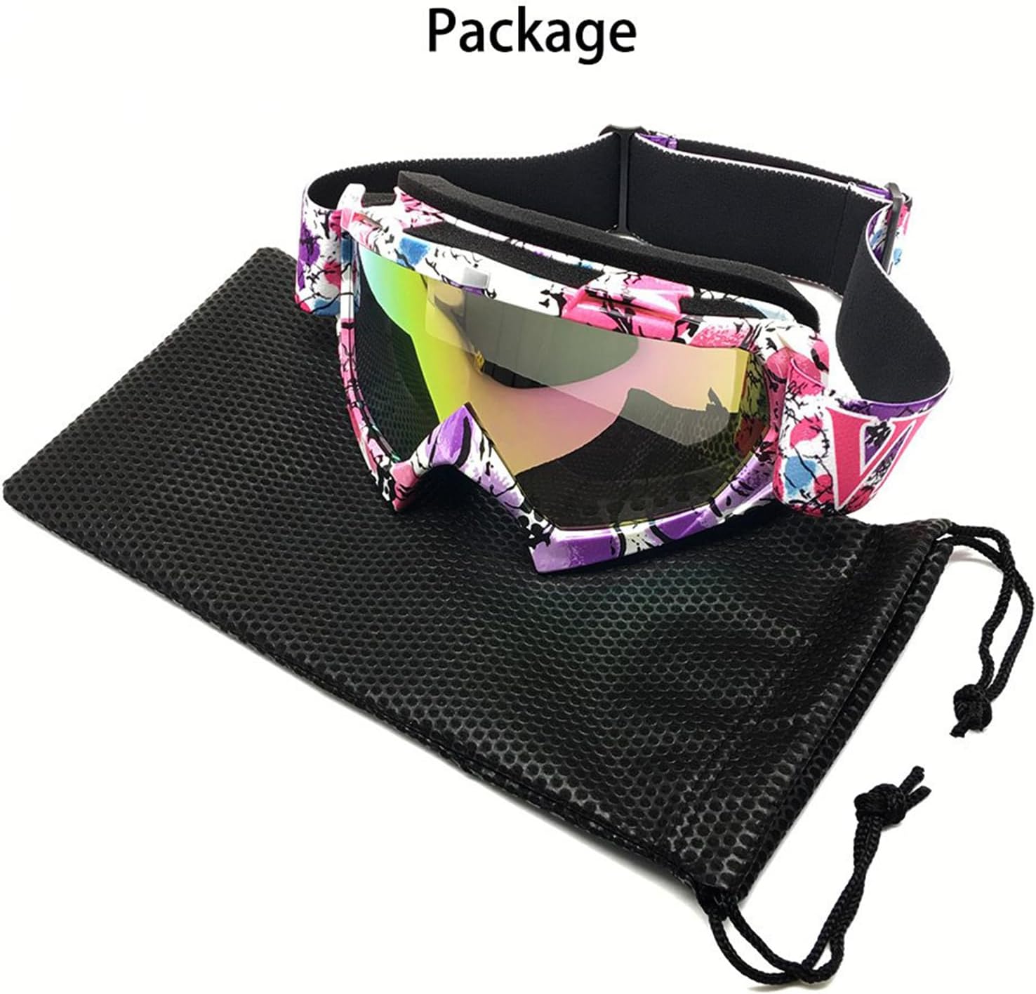 Dirt Bike Goggles, ATV Motorcycle UTV MX OTG Accessories Goggle Glasses & Anti Fog Ski Goggles, Racing Skiing Dirtbike
