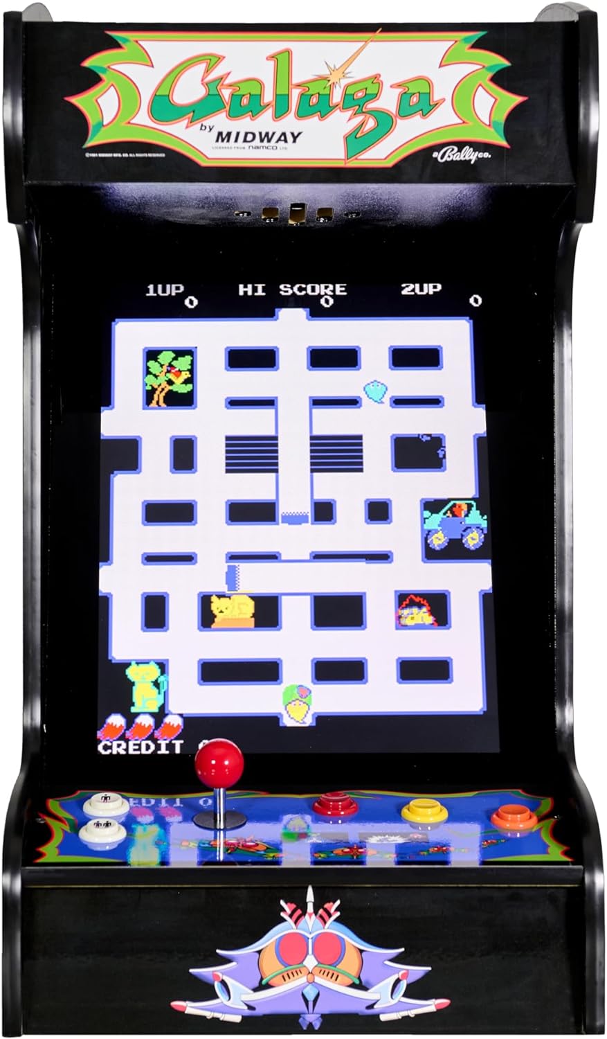Doc and Pies Arcade Factory Classic Home Arcade Machine - Tabletop and Bartop - 412 Retro Games - Full Size LCD Screen, Buttons and Joystick (Black)