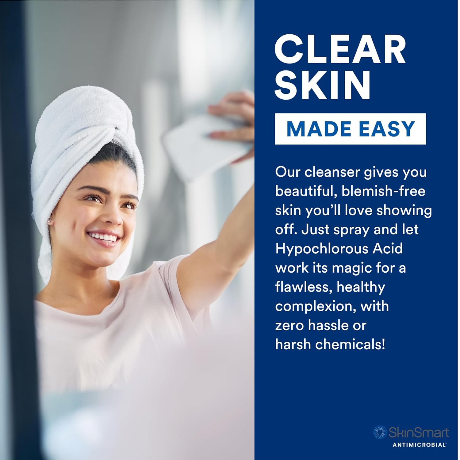 SkinSmart Antimicrobial Facial Cleanser for Breakouts and Blemishes, 8 oz