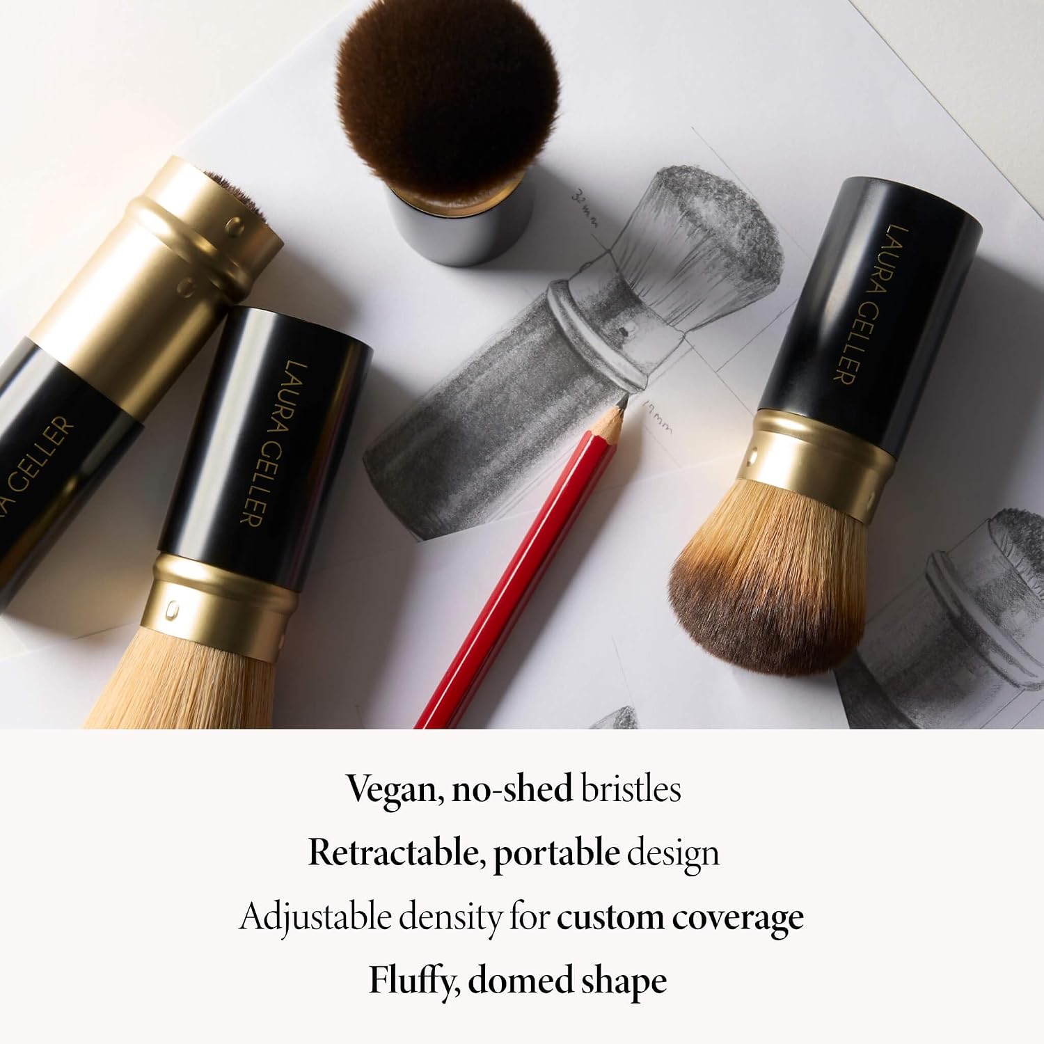 LAURA GELLER NEW YORK Makeup Brushes - Retractable Angled Kabuki Brush