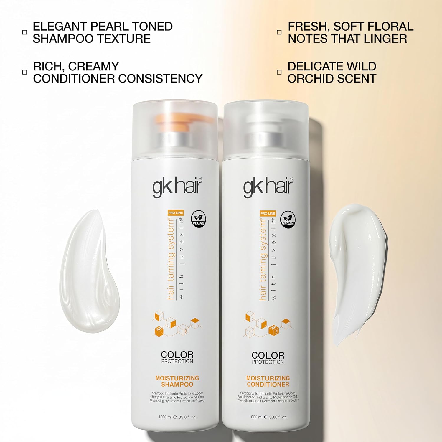 GK HAIR Keratin Shampoo and Conditioner set, Sulfate Free Moisturizing shampoo & conditioner for Color Treated Hair, Hydrating lightweight Formula for Dry, Damaged & Frizzy Hair 10.1oz each