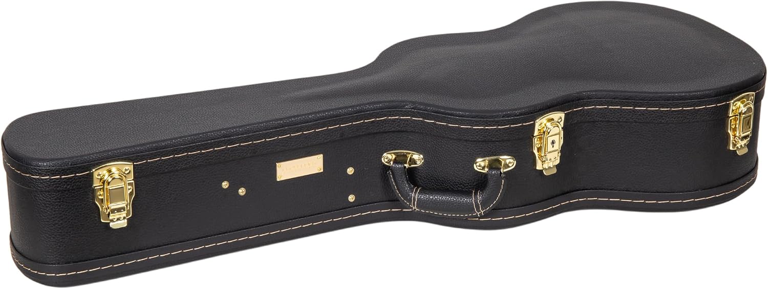 Crossrock Hardshell Arch Top wood case fits SG Electric Guitars-Black(CRW600SGBK)