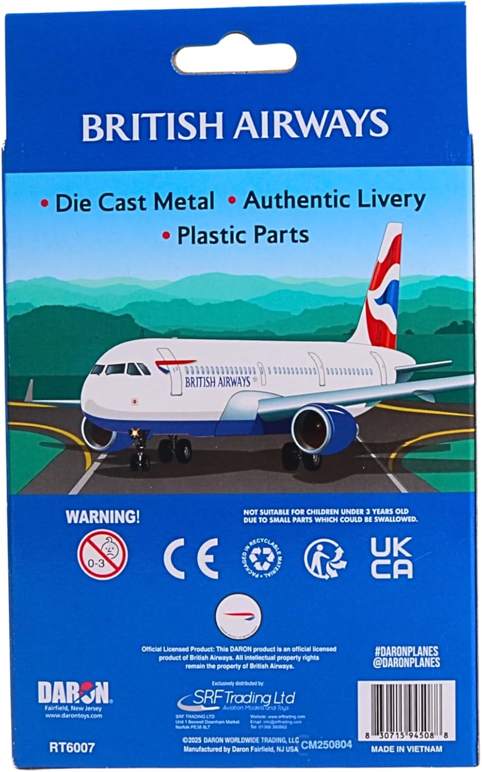 Daron British Airways Concorde Single Plane Toy , White Small