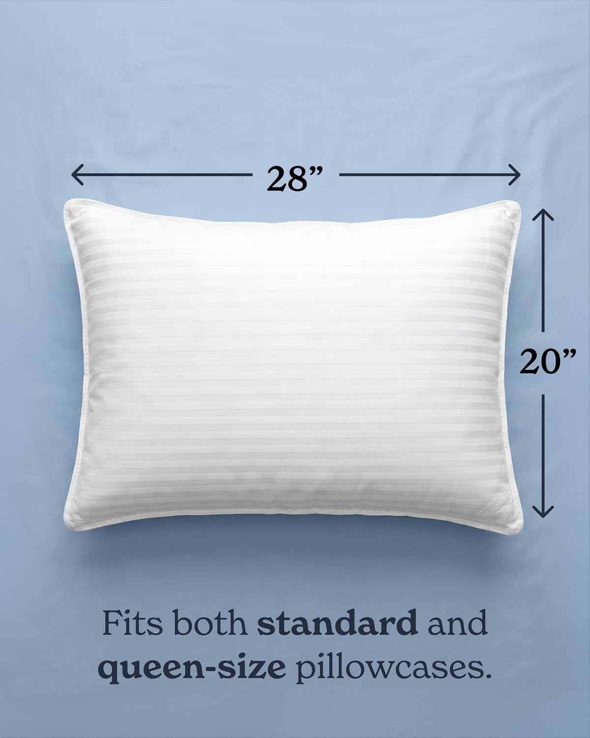 Beckham Hotel Collection Bed Pillows King Size Set of 2 | Down Alternative Pillow for Back, Stomach or Side Sleepers
