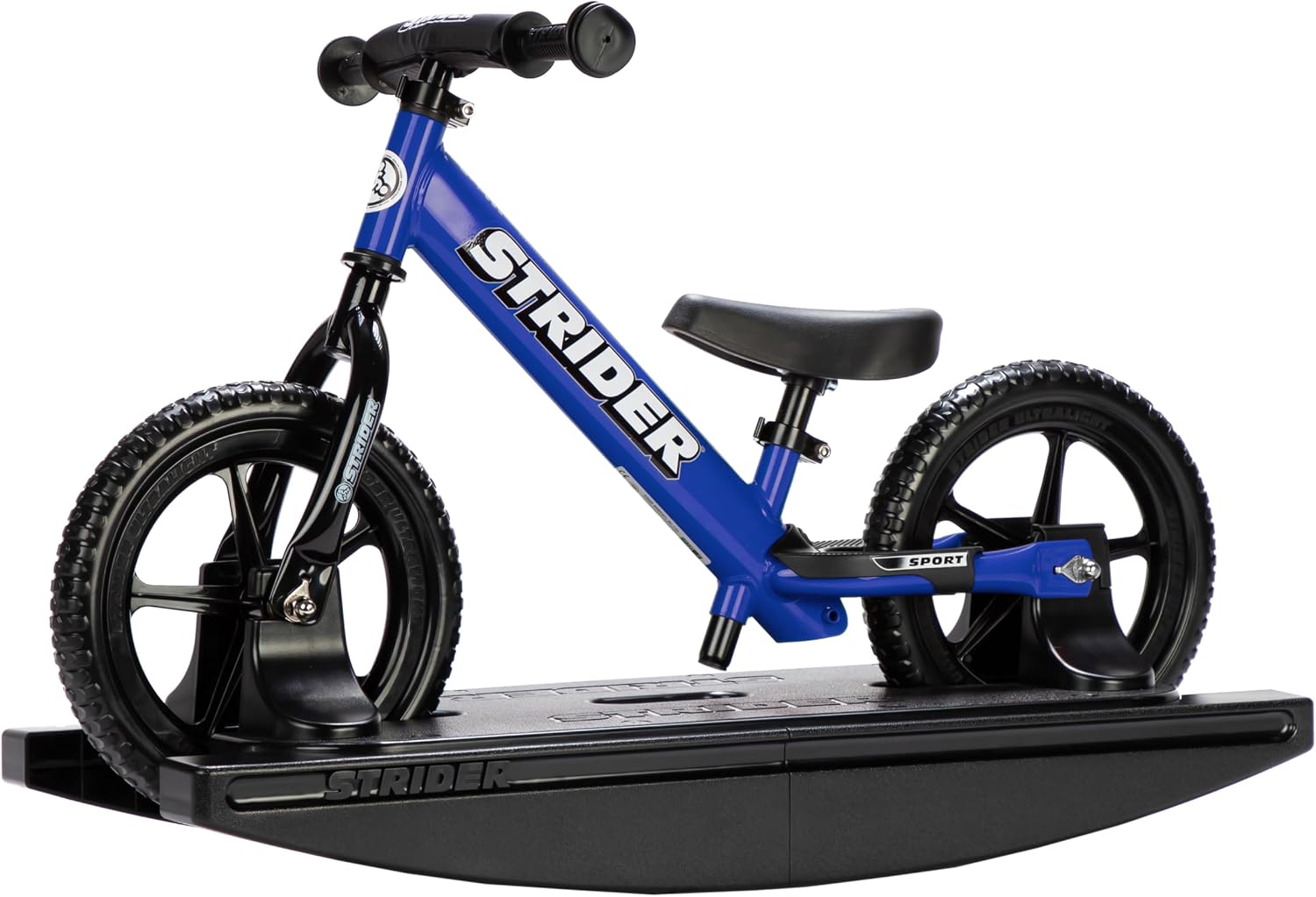 Strider Sport 2-in-1 Rocking Bike, Ages 6 Months–4 Years | For 12 Model, Converts Baby Rocking Toy to Toddler Balance Bike, Tool-Free Adjustments, Wide and Stable Base, Durable Plastic