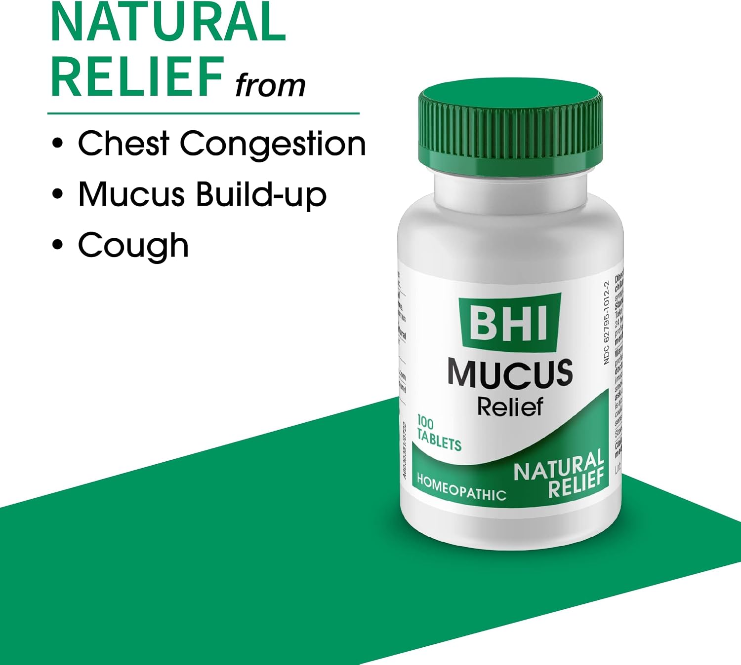 MediNatura BHI Mucus Relief - Natural Mucus-Relief Tablets to Relieve Coughing & Nasal Congestion - Fast-Acting & Chewable - Plant-Based