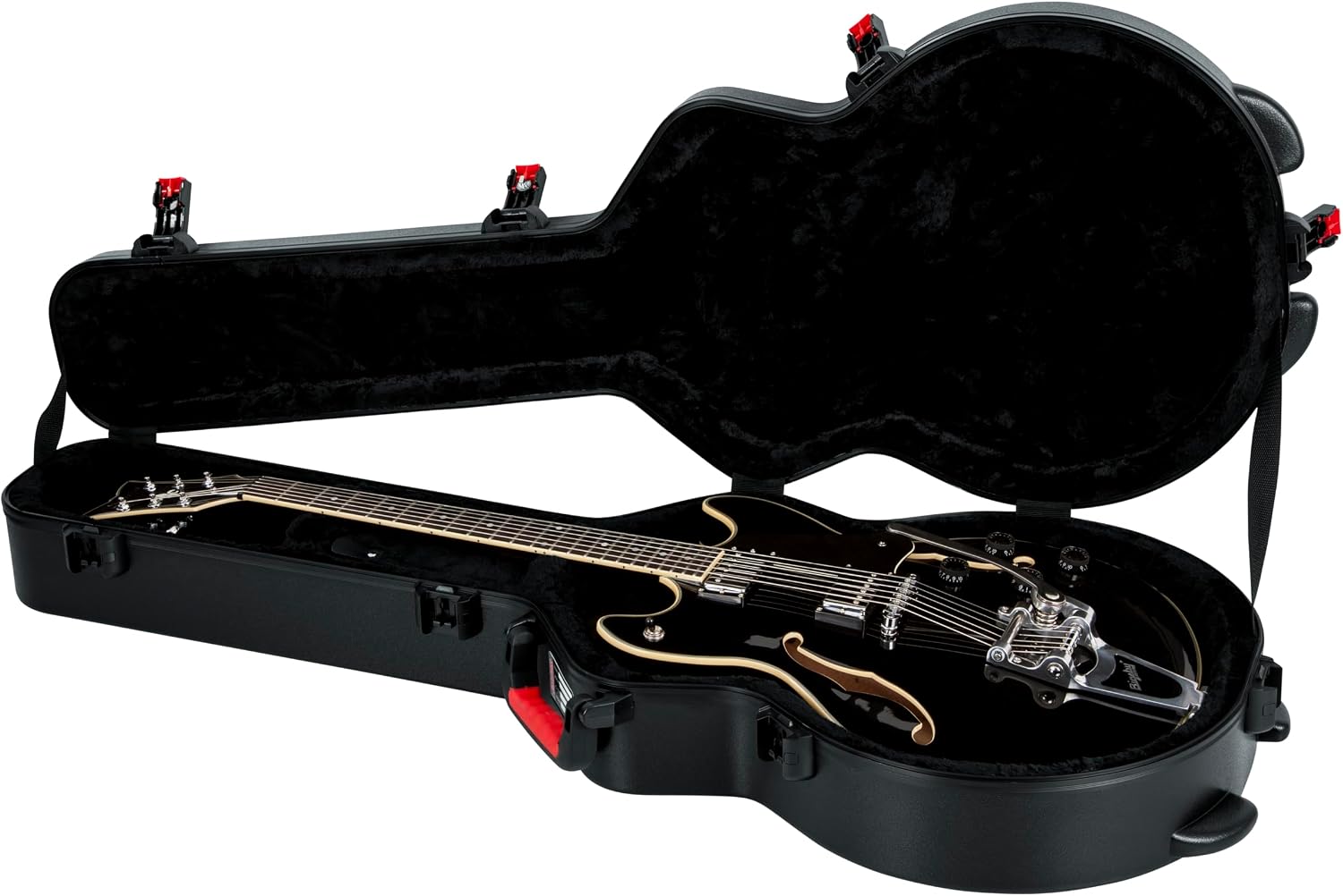 Gator Cases Molded Flight Case For SG Style Double Cut Away Guitars With TSA Approved Locking Latch, (GTSA-GTRSG)