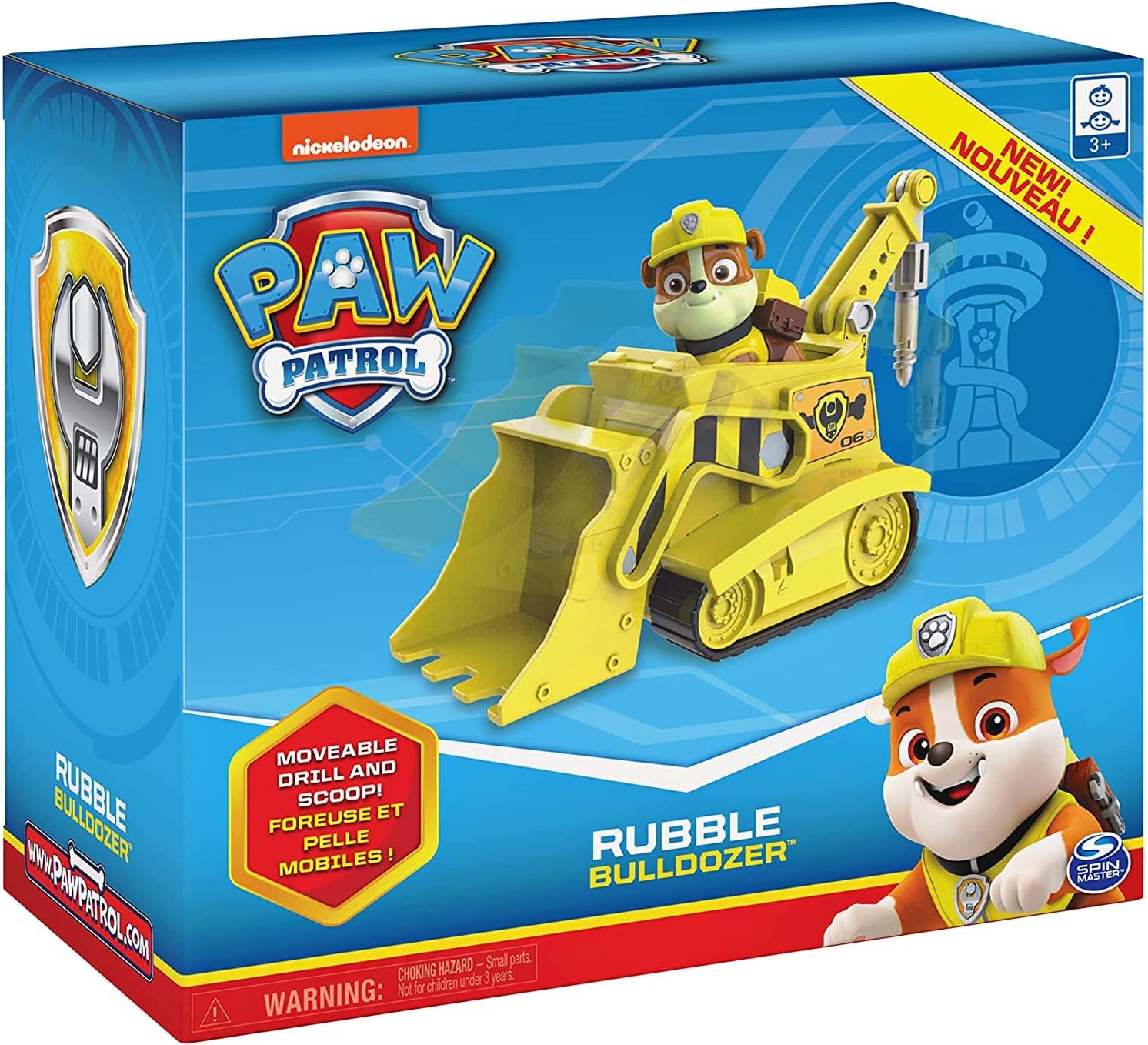 Paw Patrol - Rubble’s Diggin’ Bulldozer - Figure & Vehicle