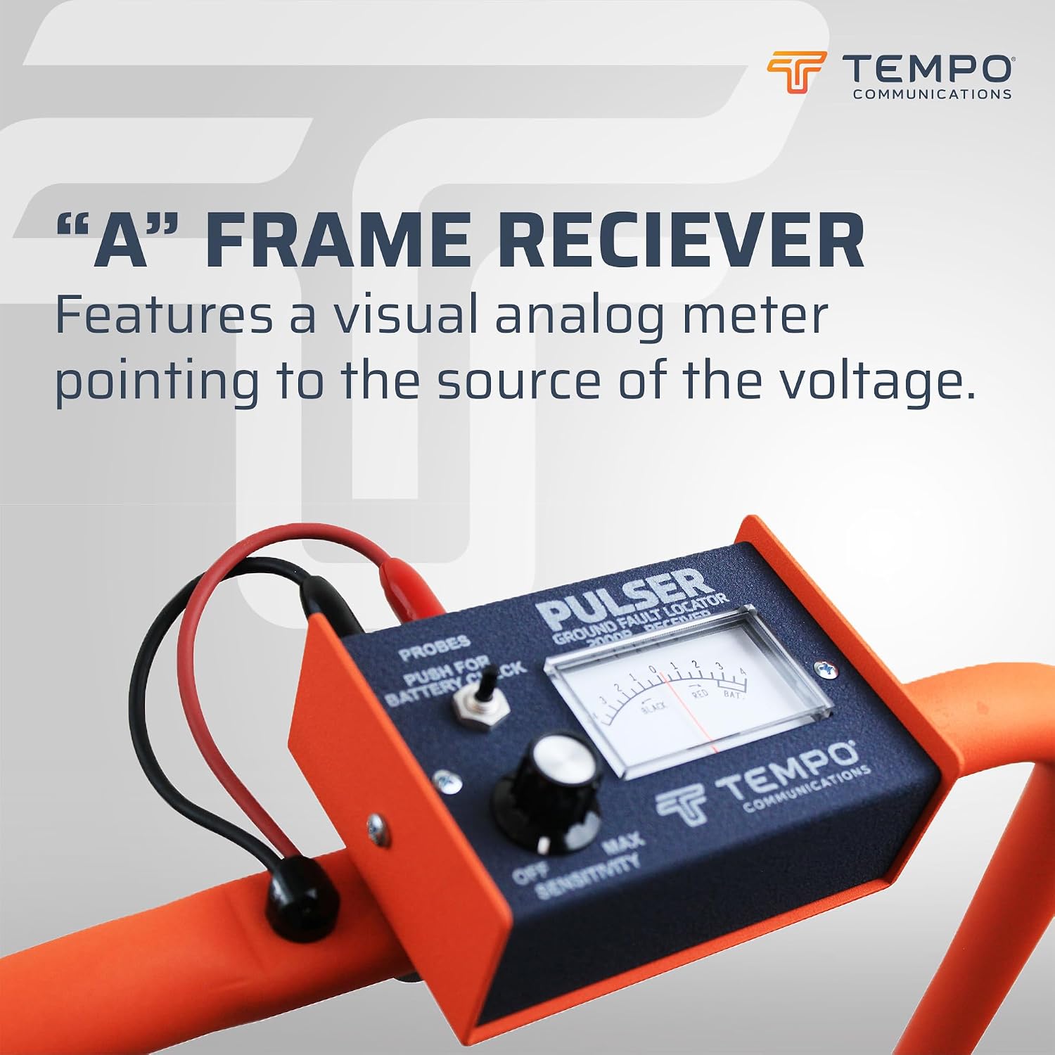 TEMPO Communications PE2003-G Pulser Ground Fault Locator, Underground Wire Break Locator, High-Voltage Signal, A-Frame Receiver