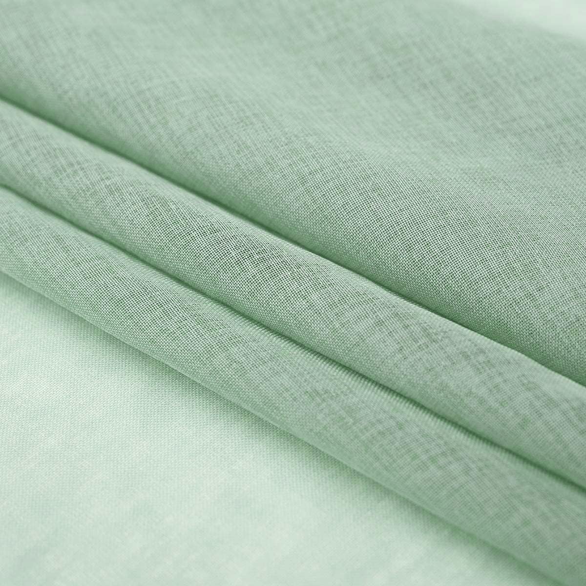 Off White Semi Sheer Curtains 72 Inches Long Faux Linen Off White Sheers Curtain for Bedroom Living Room Girls Kids Room 2 Panels 52x72 Inch Length