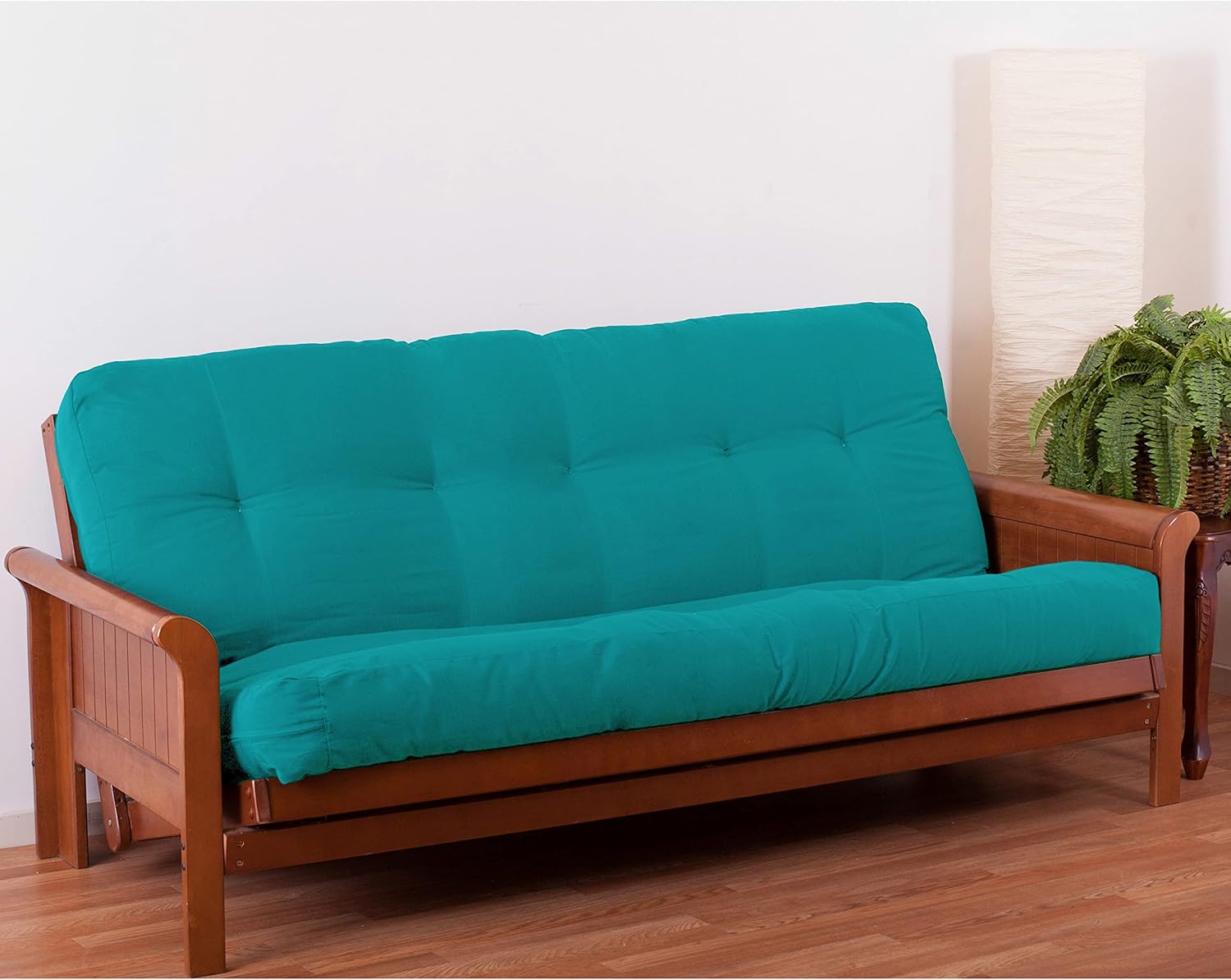 Blazing Needles Renewal 7" Twill Futon Mattress, Full, Aqua Blue