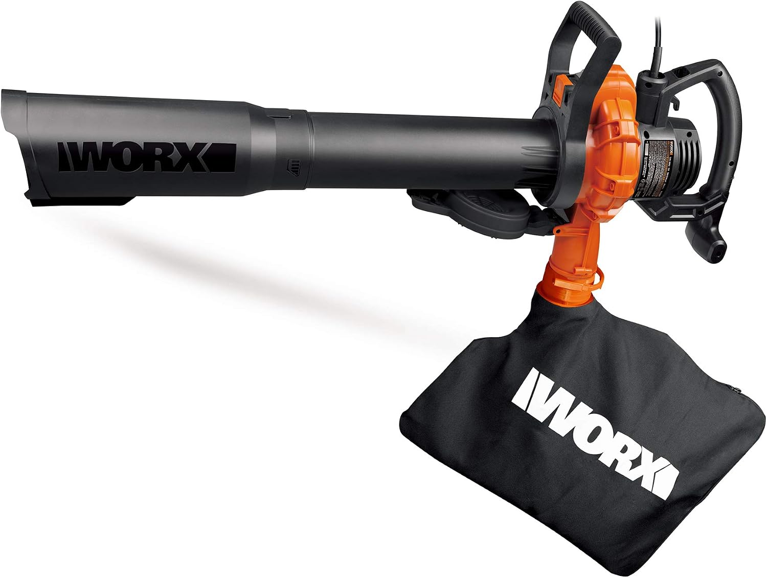 WORX Trivac 3-in-1 Electric Leaf Blower/Leaf Vacuum/Leaf Mulcher, WG509 | 350CFM & 210MPH Airflow, 18:1 Mulch Ratio for Efficient Leaf Removal, Corded