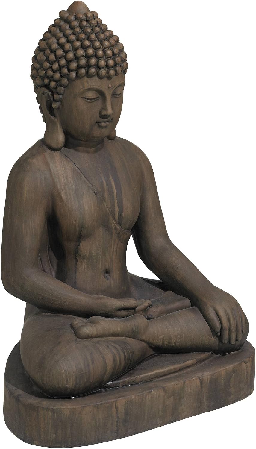 John Timberland Sitting Buddha 29 1/2" High Sandstone Outdoor Statue | Sculpture Zen Asian Japanese Garden Decor Front Porch Patio Yard Outside Home Balcony House Exterior Weathered Light Finish