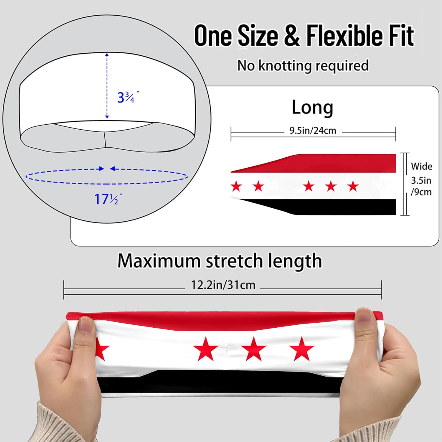 Sports Headband for Women Men,Flag Pattern Workout Head Band,Sweat Bands,Women Running Cycling Yoga Fitness,WorkoutSports Gift