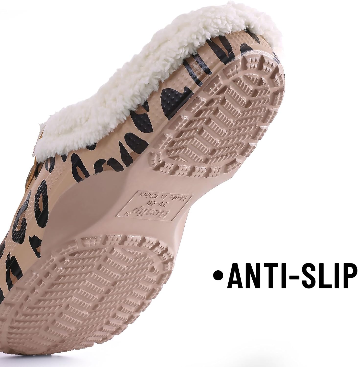 Beslip Fur Lined Clogs for Women & Men Fuzzy Slippers with Memory Foam