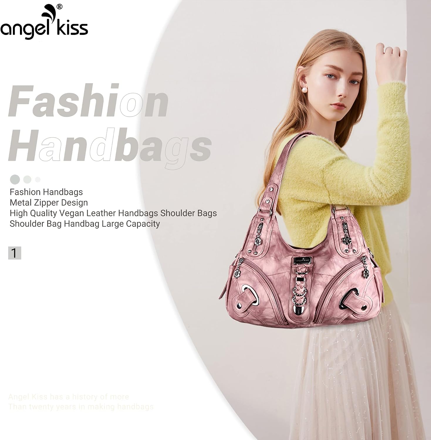 Angelkiss Hobo Purses and handbags for Women Satchel Handbag Women Purses Large Daily Shoulder Bags