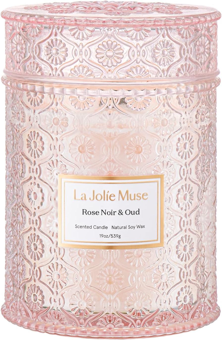 LA JOLIE MUSE Starlit Fir Pine Scented Candles for Home,19 oz Natural Soy