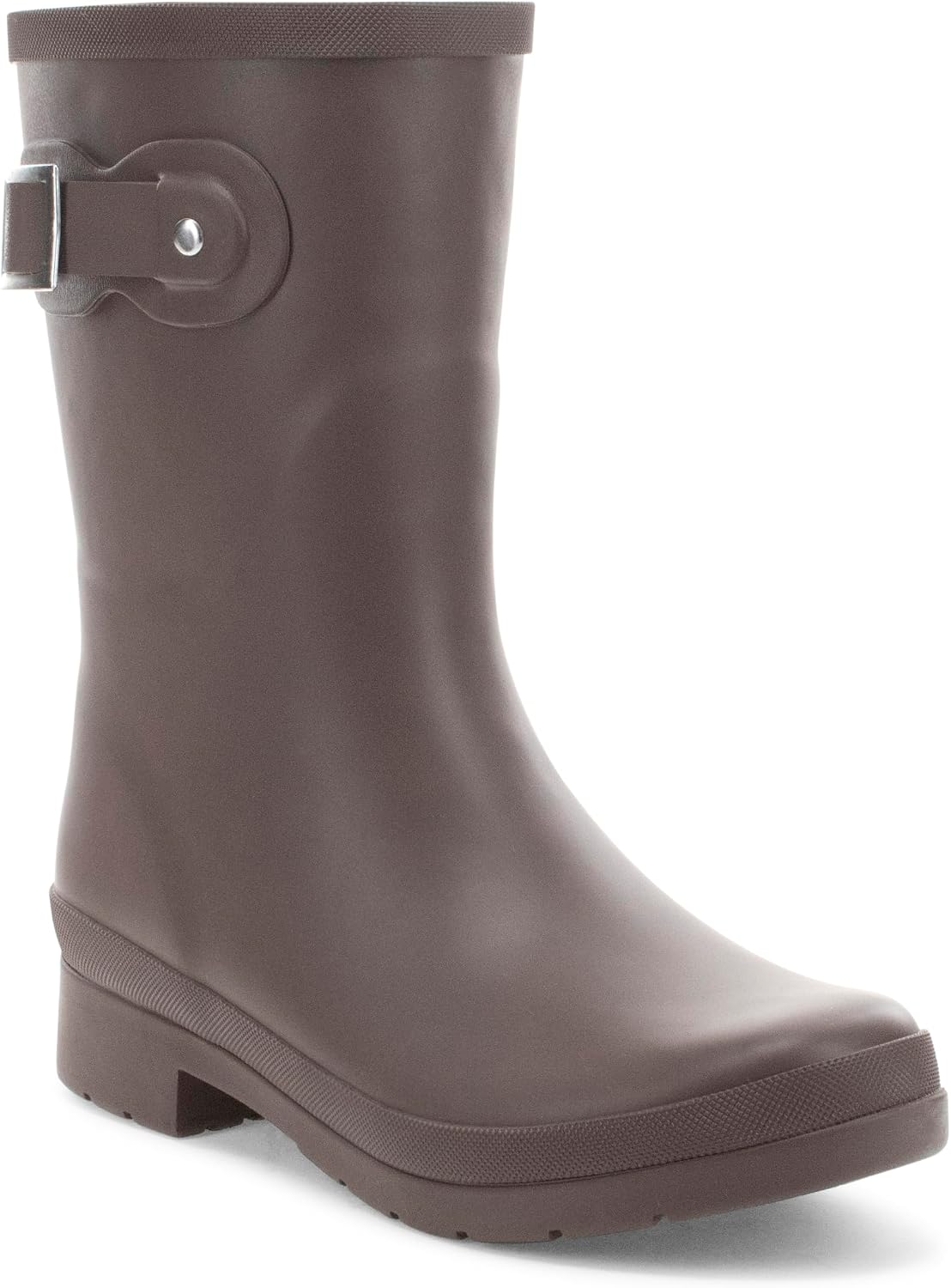 Chooka Women's Waterproof Mid-Height Faux Fur Lined Pull-On Rain Boot