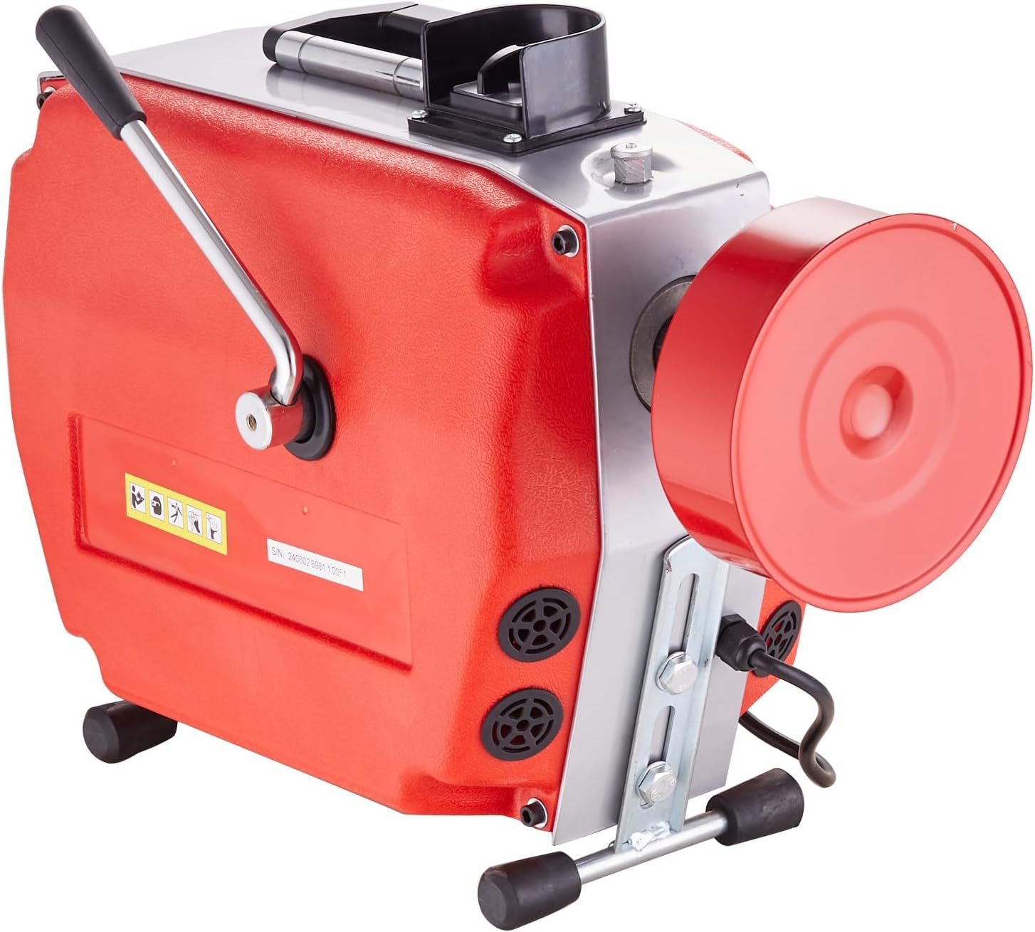 VEVOR 66FT x 5/8 Inch Drain Cleaner Machine, 250W Electric Sewer Snake Auger Manual Feed - with 7 Cutters, 2 Steel Cables (66' x 5/8" and 15' x 3/8")& CW/CCW Control for 1.6" to 4" Pipes