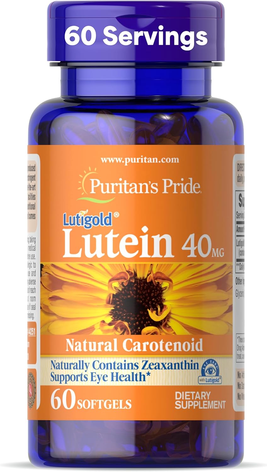 Puritan's Pride Premium Lutigold™ Lutein Carotenoid 40mg with Zeaxanthin