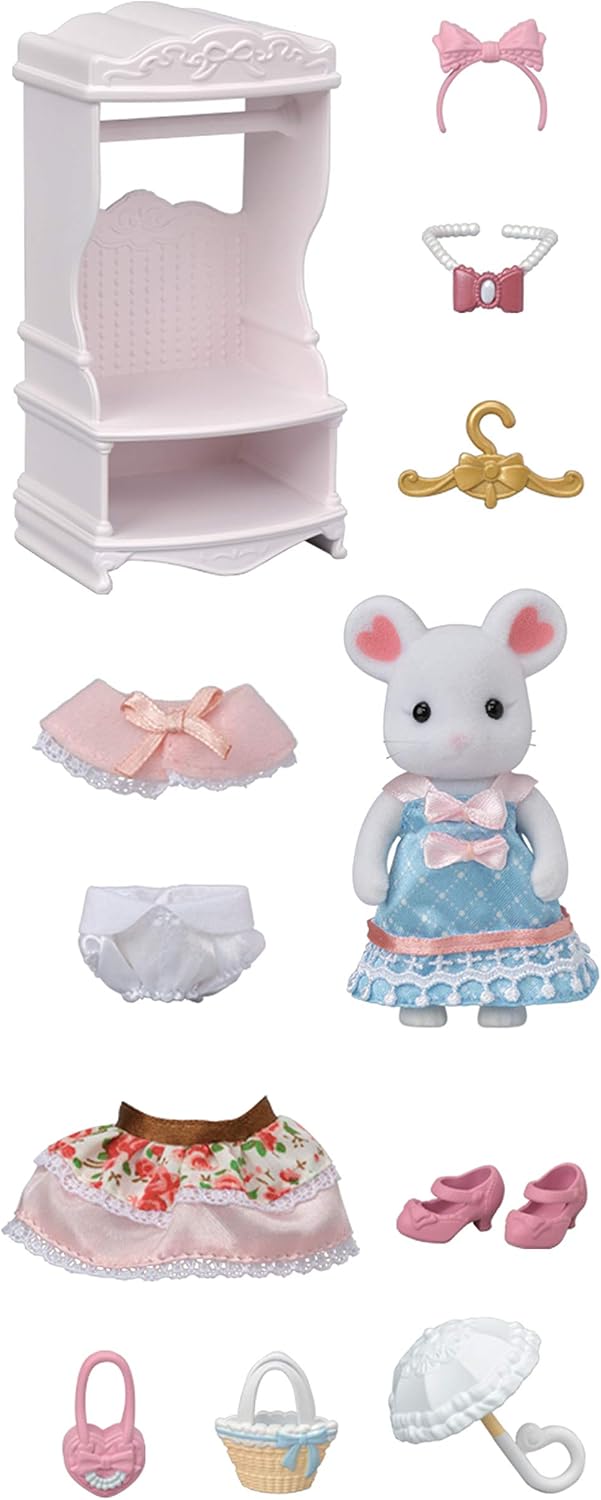 Calico Critters Fashion Playset, Town Girl Series - Sugar Sweet Collection - Unleash Fashion Creativity with This Stylish Playset!