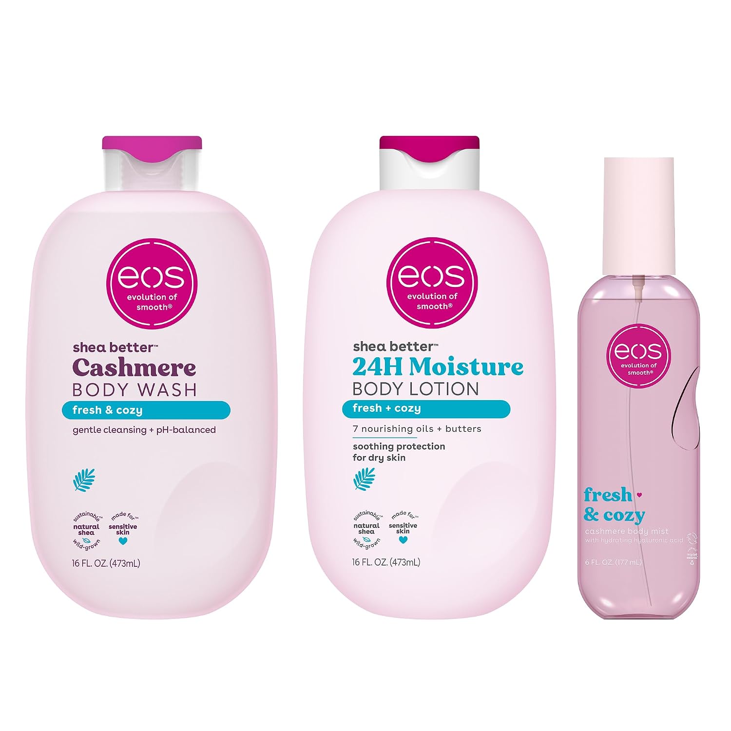 eos Shea Better 24H Moisture Body Lotion- Pomegranate Raspberry, 16 fl oz