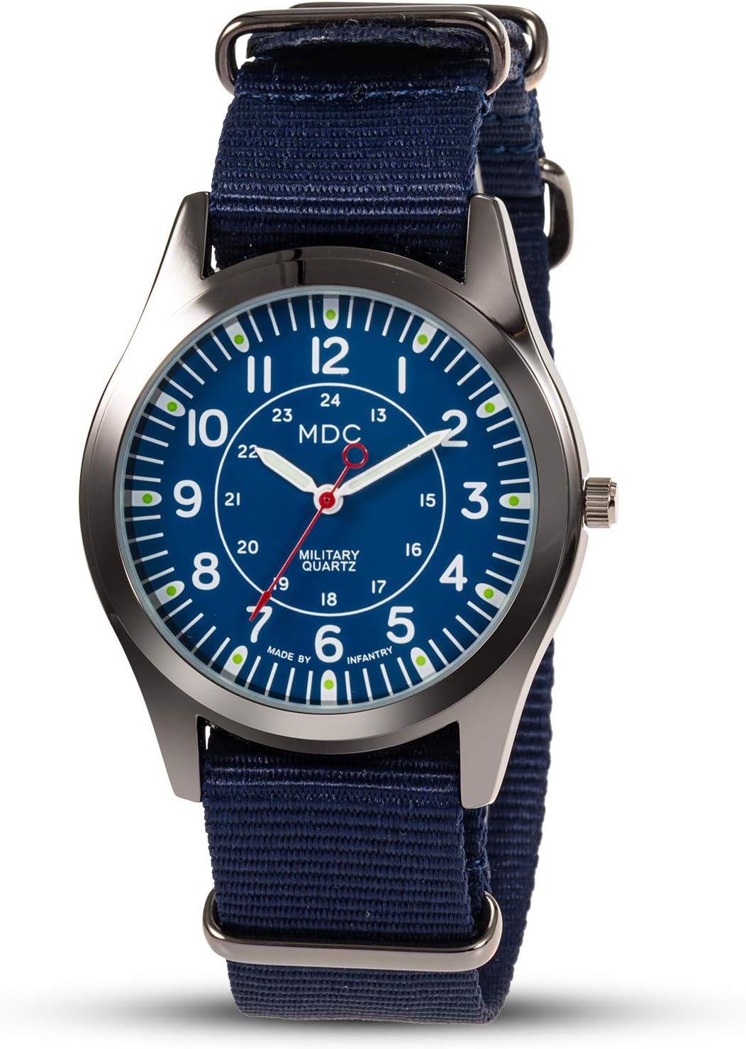 Infantry MDC Mens Military Field Watch, Japanese Quartz, Slip-Thru Nylon
