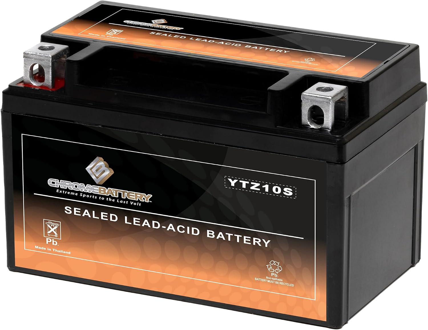 CB CHROMEBATTERY YTX30L-BS 12V 385 CCA AGM – Maintenance-Free 30Ah Battery for Harley, ATV, UTV, Snowmobile, Jet Ski – T3 Nut & Bolt Terminal – Fits Harley Touring, Polaris Sportsman 850