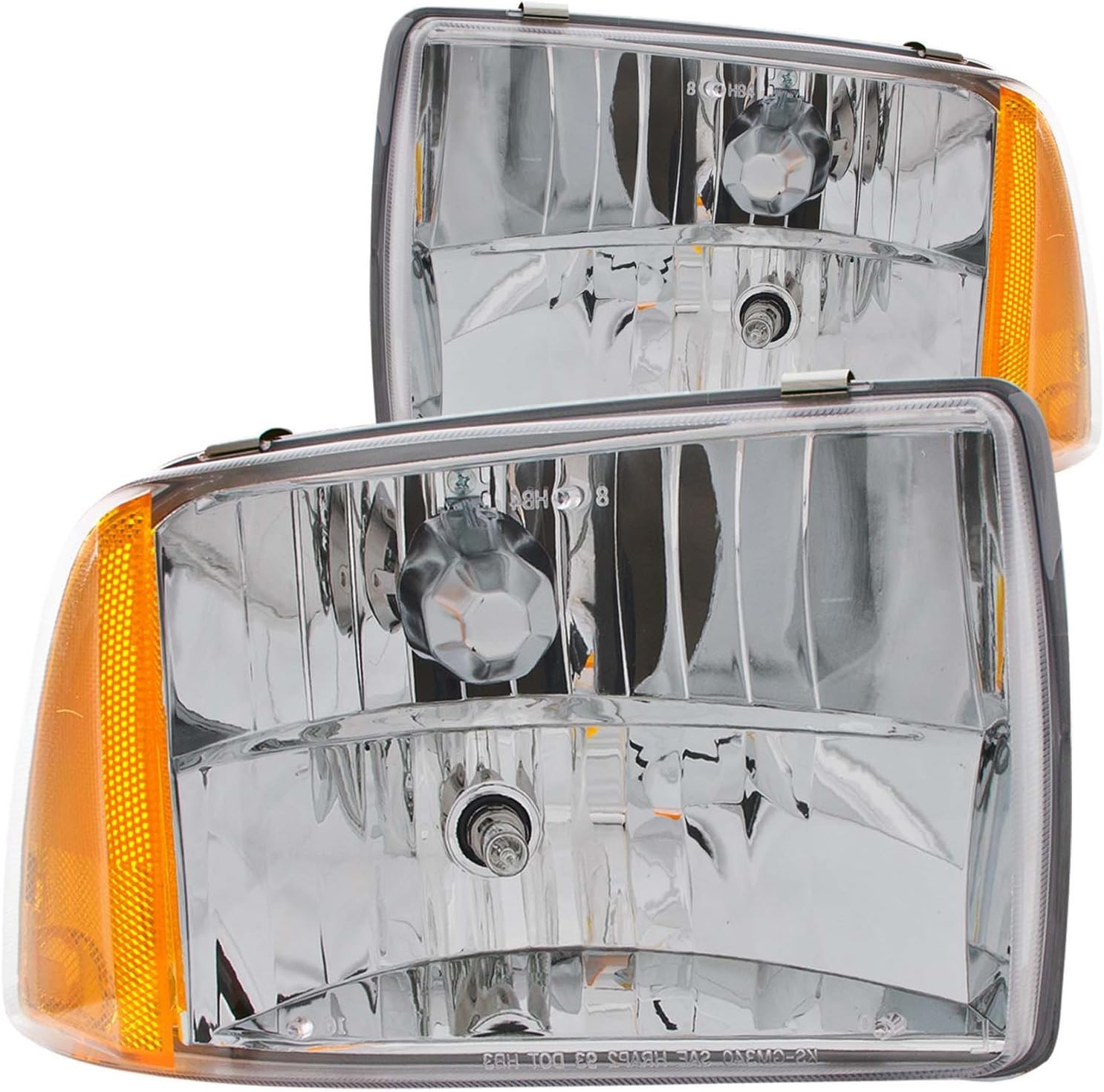 Anzo USA 111078 Chevrolet Blazer Crystal Clear With Amber Reflectors Headlight Assembly - (Sold in Pairs)