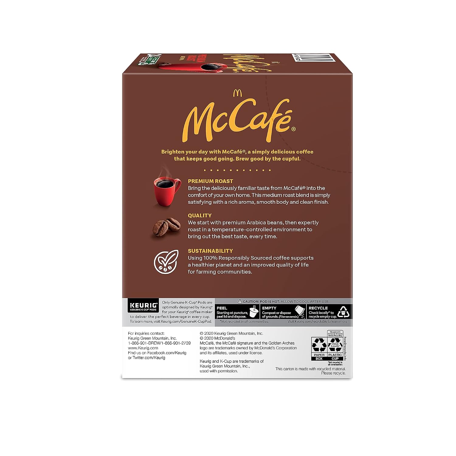 McCafe Premium Roast Coffee, Single Serve Keurig K-Cup Pods, Medium Roast, 84 Count